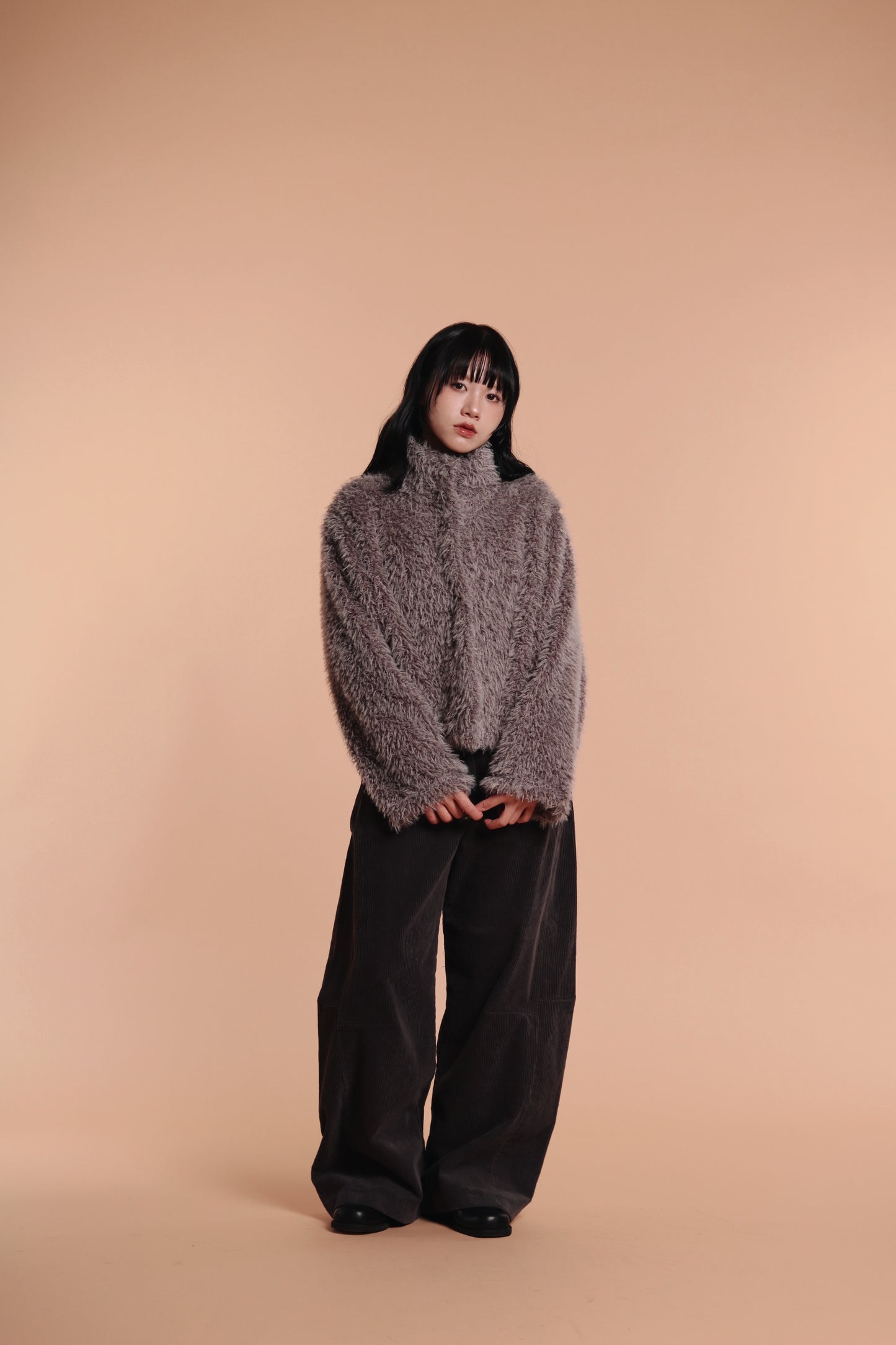 Marie Corduroy Pants (Charcoal)
