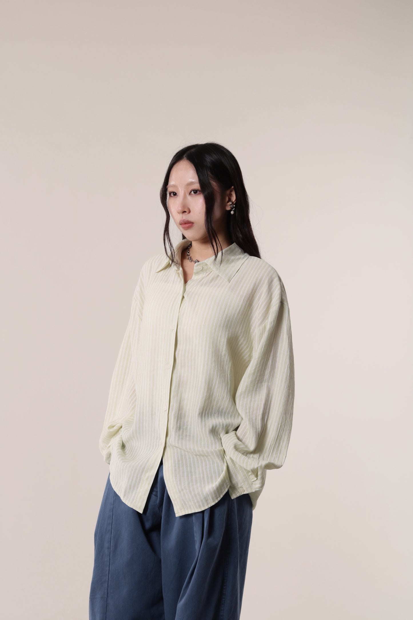 Autumn Striped Shirt (Lime)