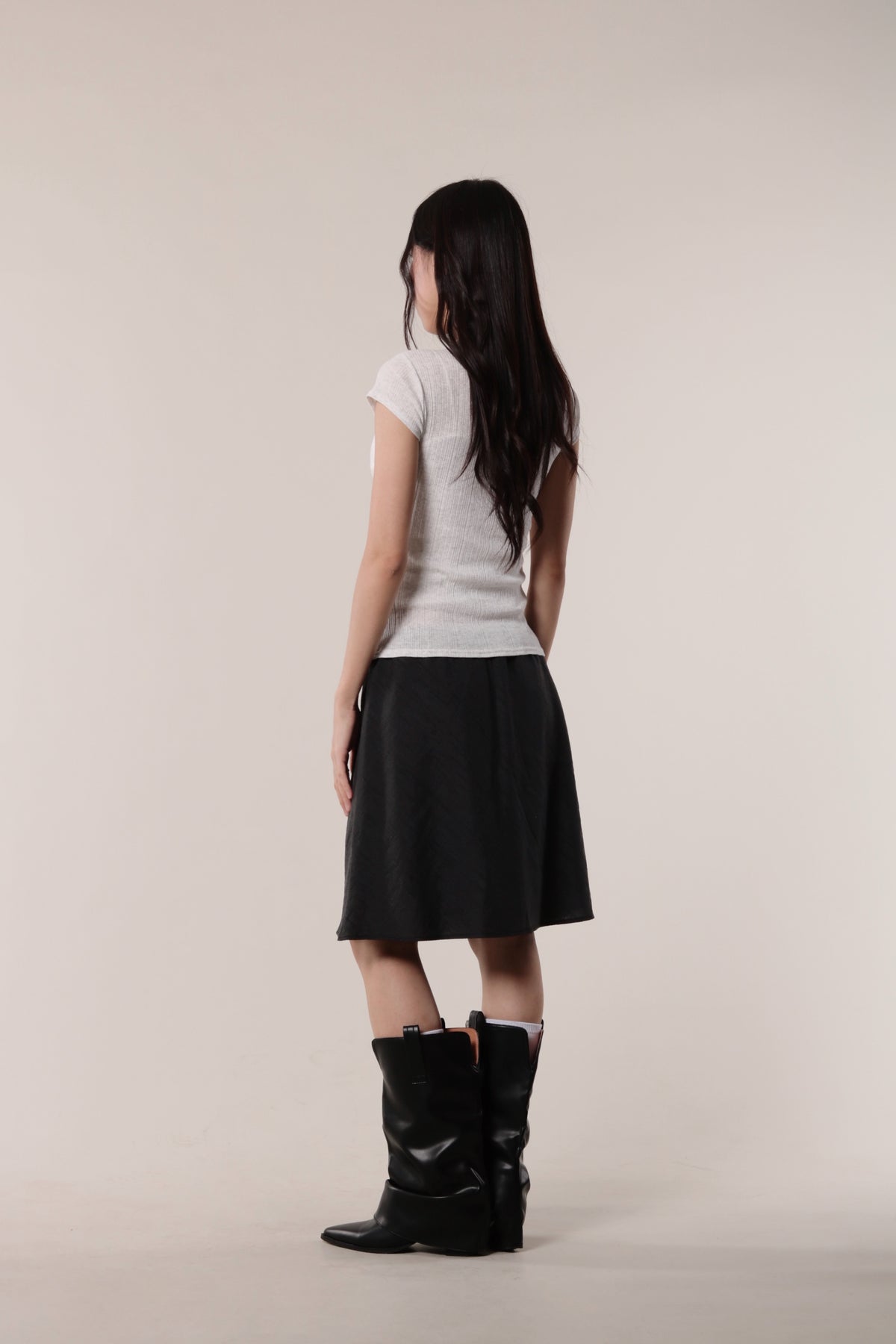 Sep Gathered Tee (Light Grey)