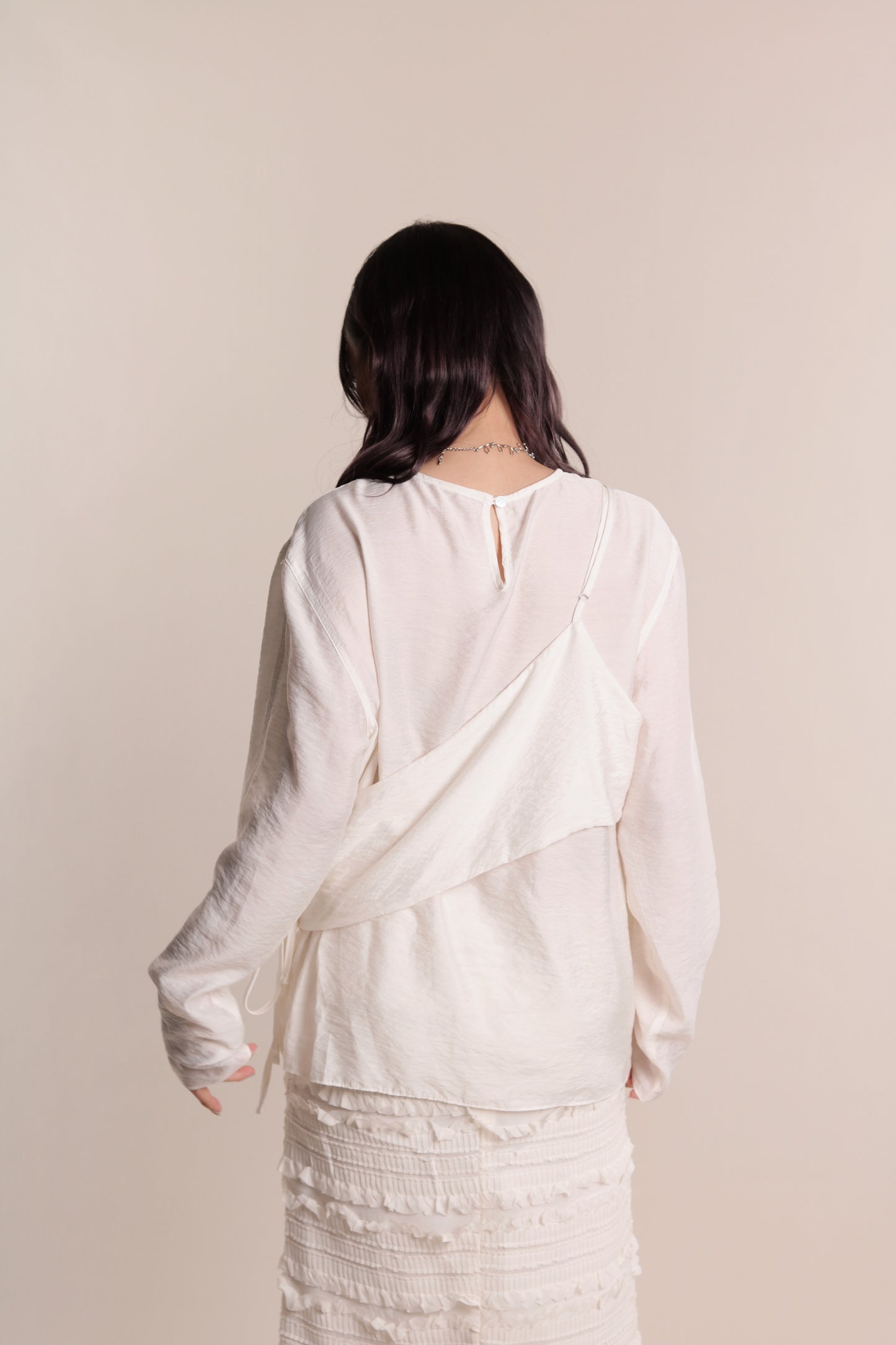 Cami Wrap Blouse (Ivory)