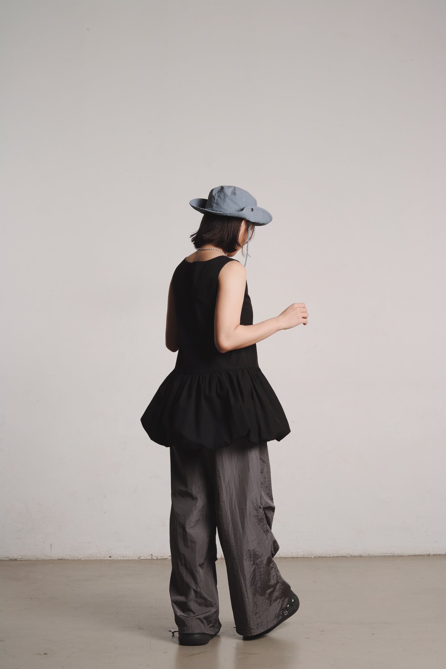 Bubble Cloud Mini Dress (Black)