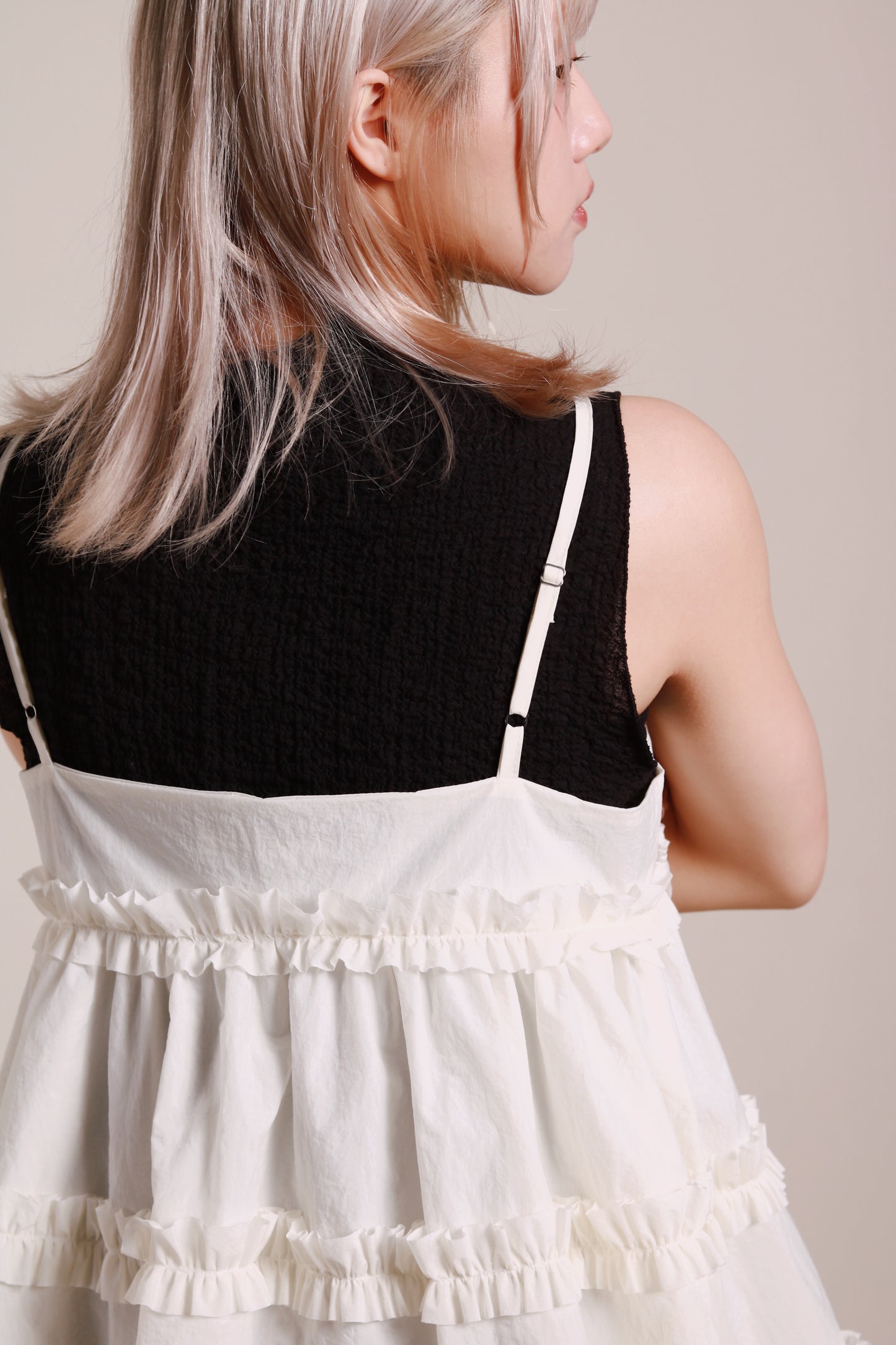 Doll Ruffle Dress (Ivory)