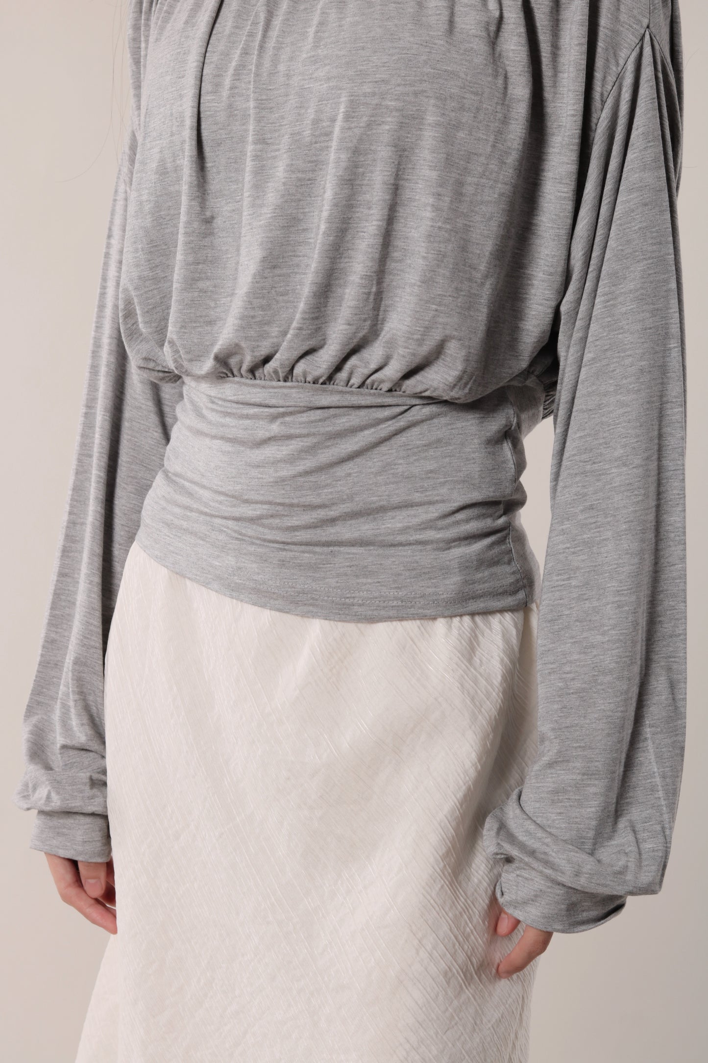 Luna Gathered Top (Grey)