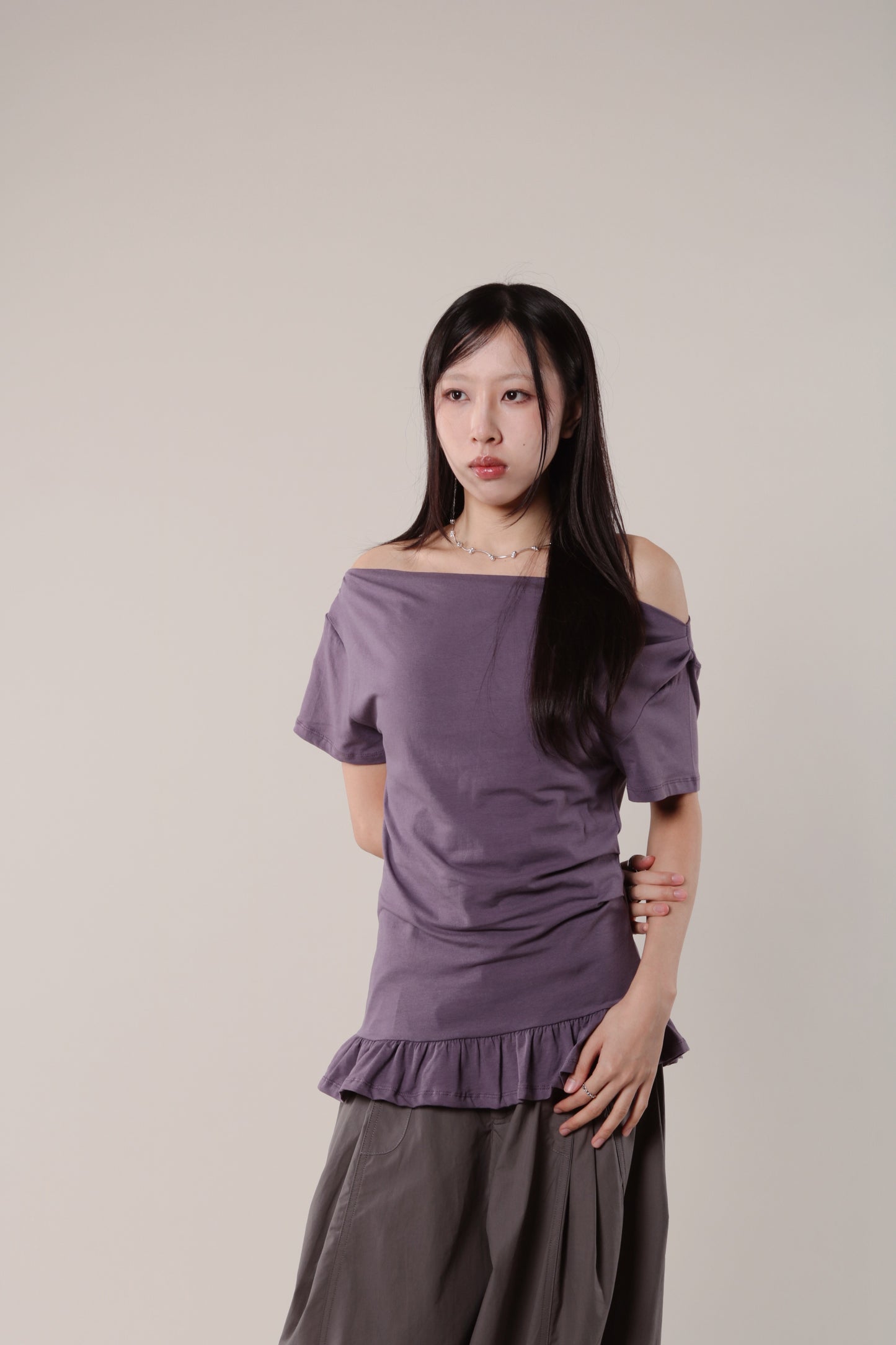 Ruffle Top (Purple)