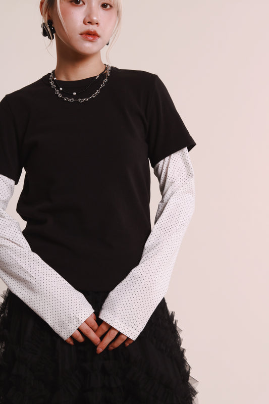 Layered Dot Top (White)