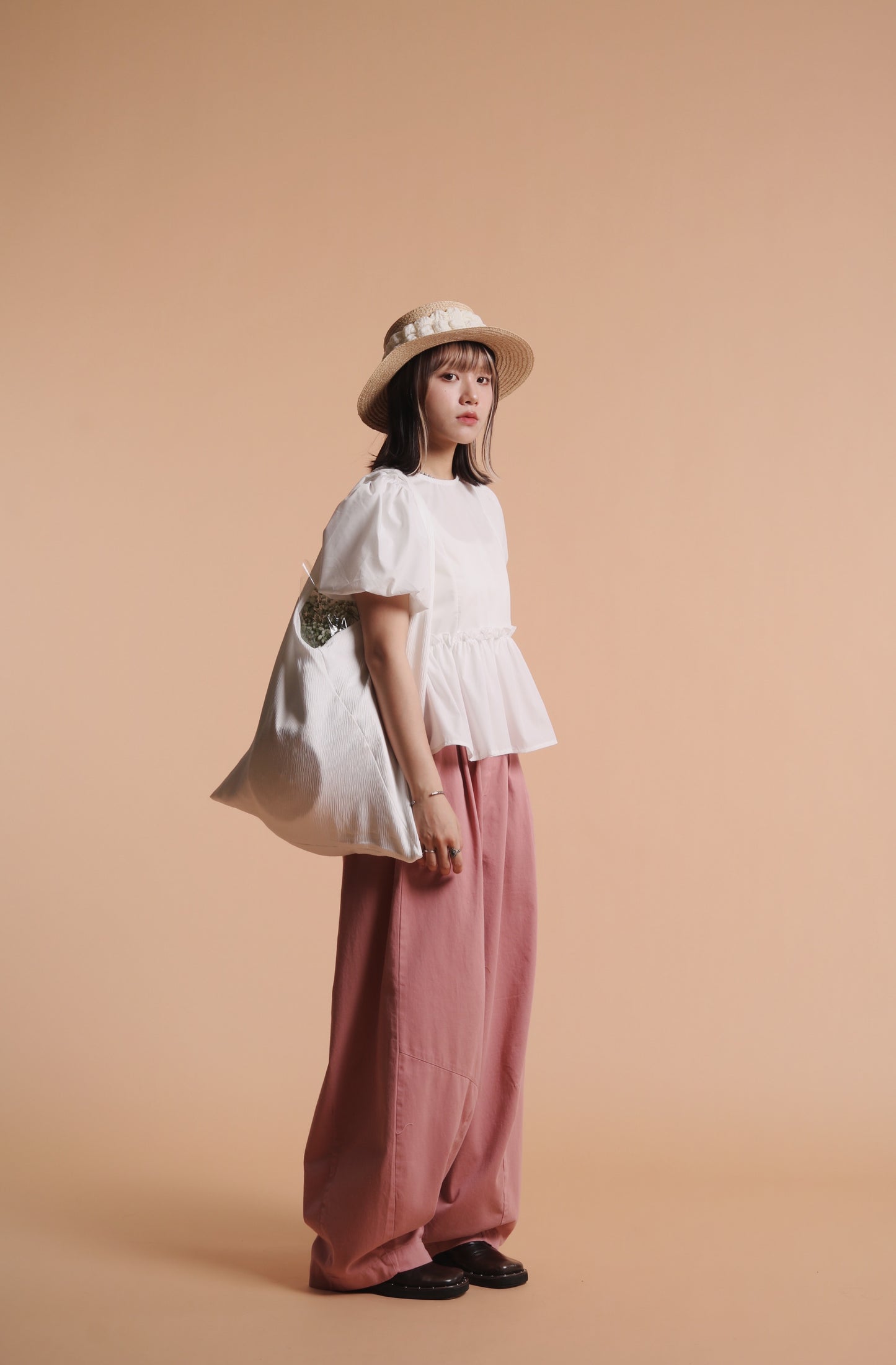 Textured stripe Bag (Black/White)