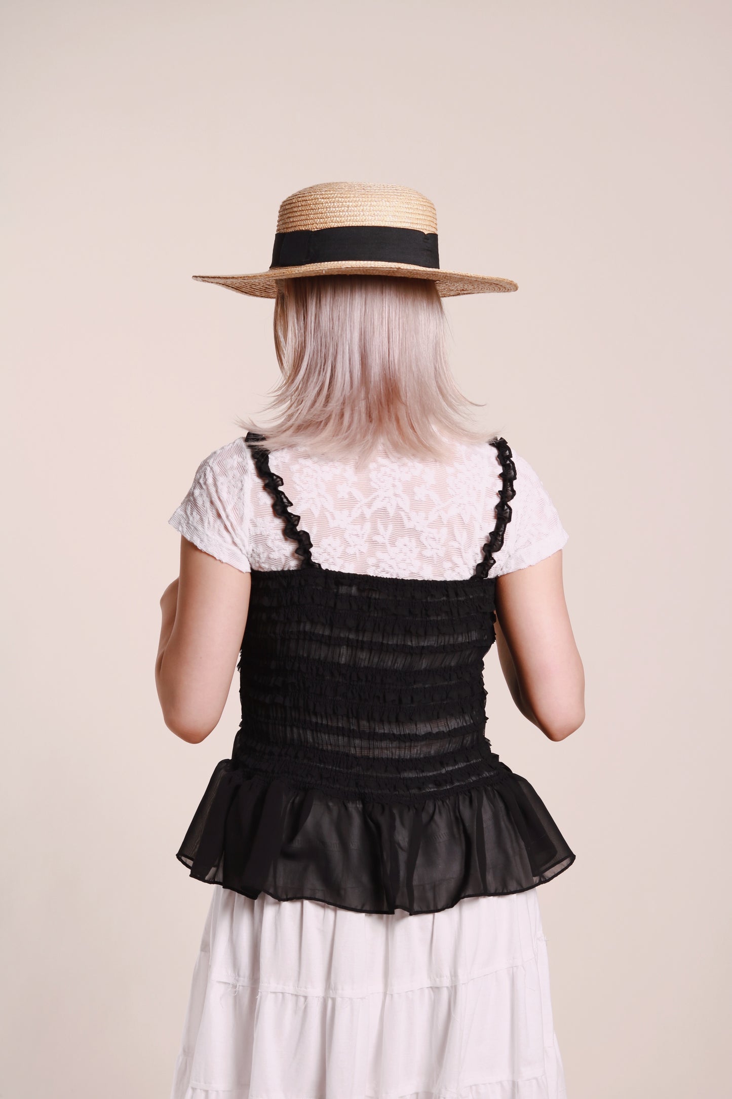 Doll Gathered Top (Black)