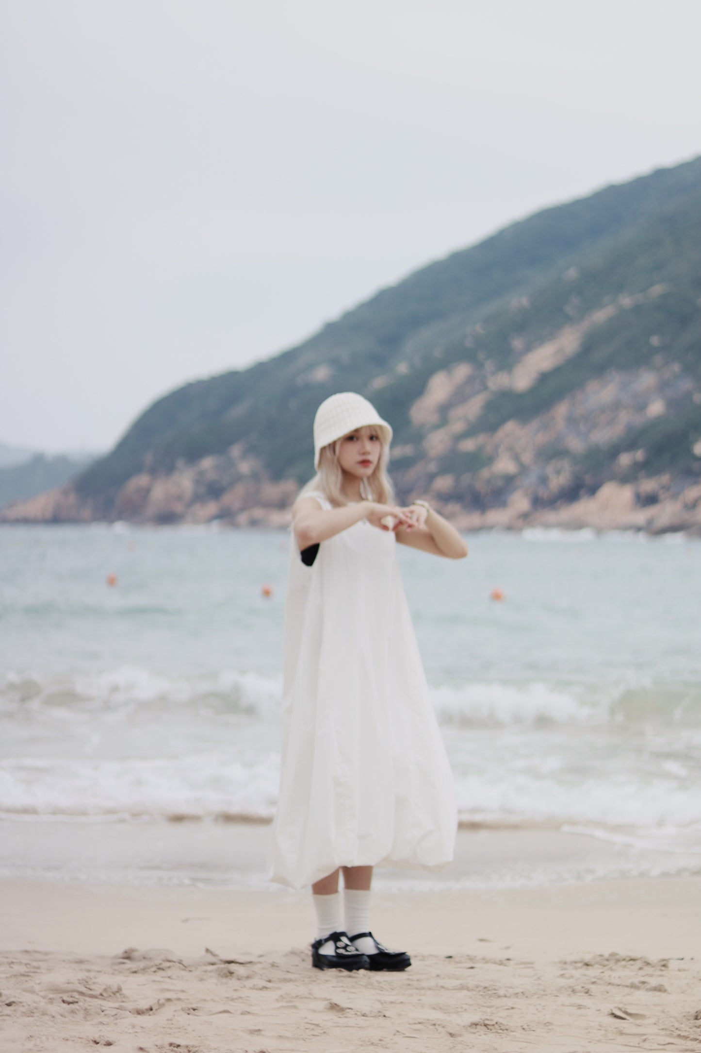 Bubble Cloud Dress (White)