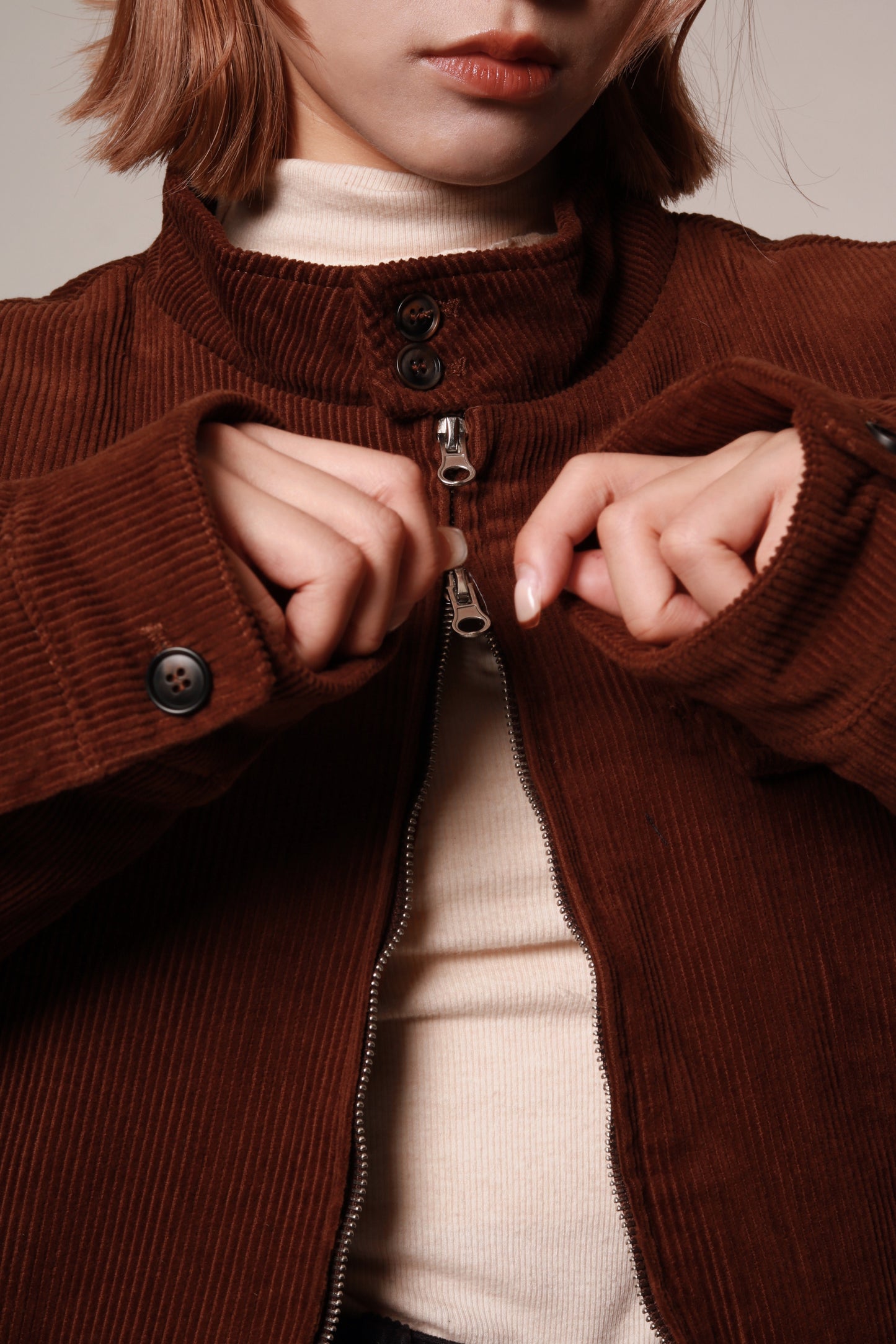 Unisex Corduroy Jacket (Brown)