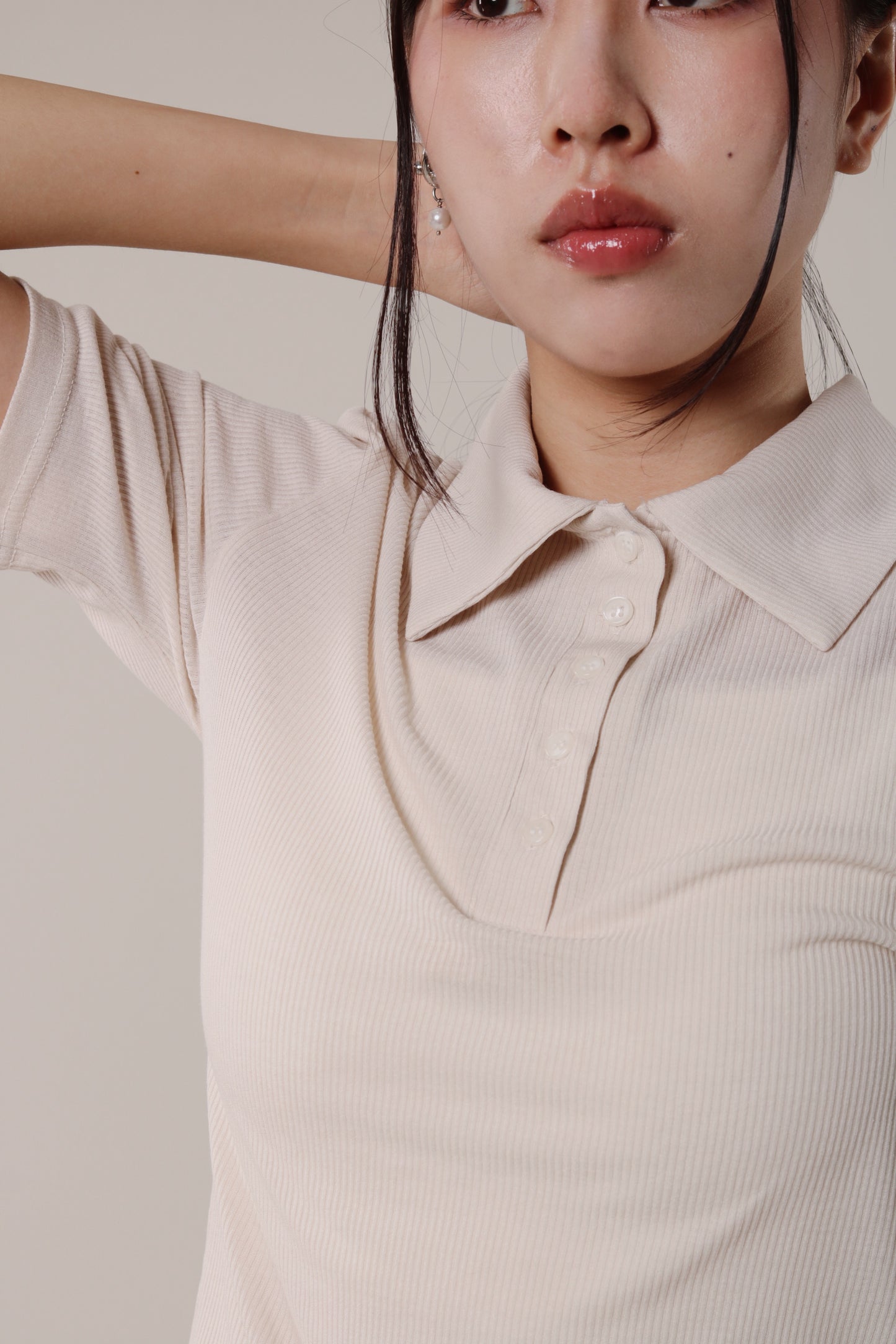 Summer Polo Tee (Beige)
