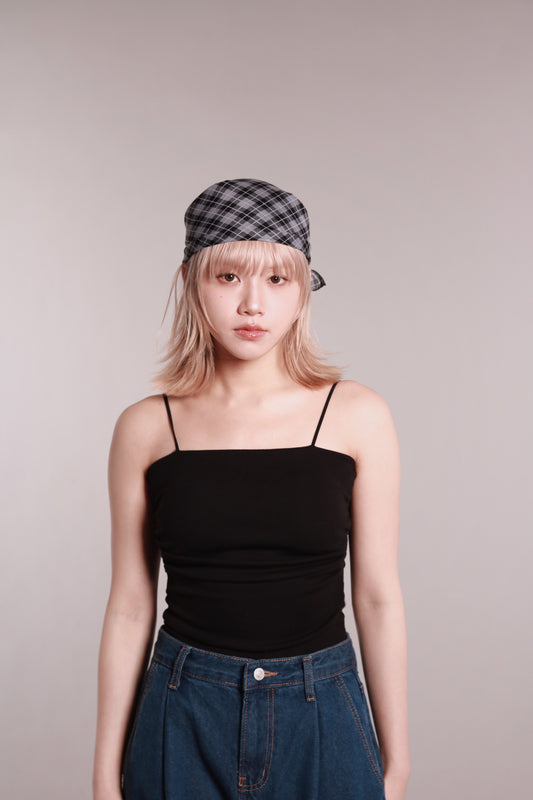 Gathered Bra Top (Black)