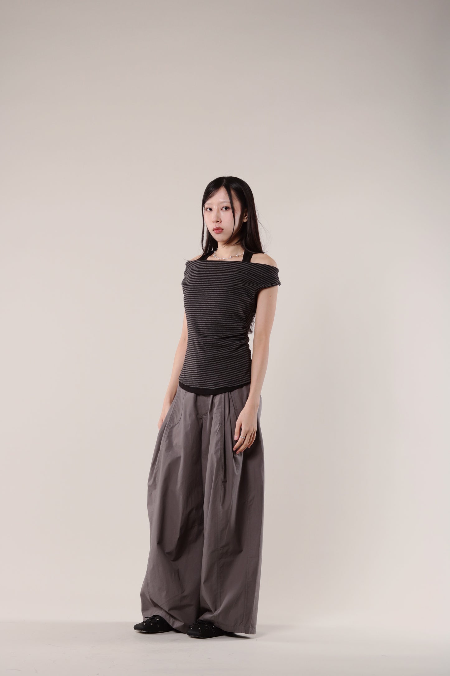 Lazy Striped Top (Black)