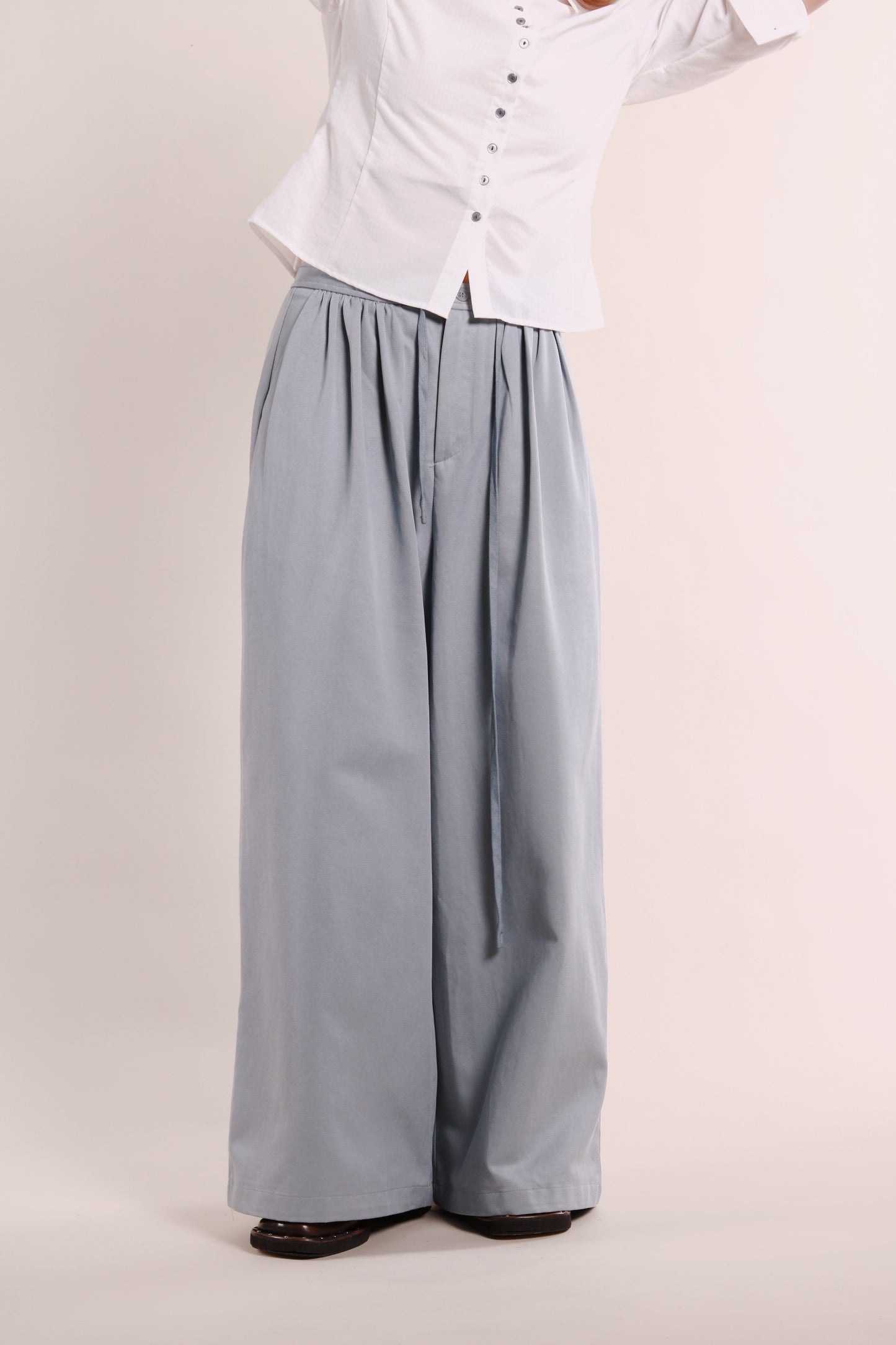 Renne Wide Leg Pants (Blue)