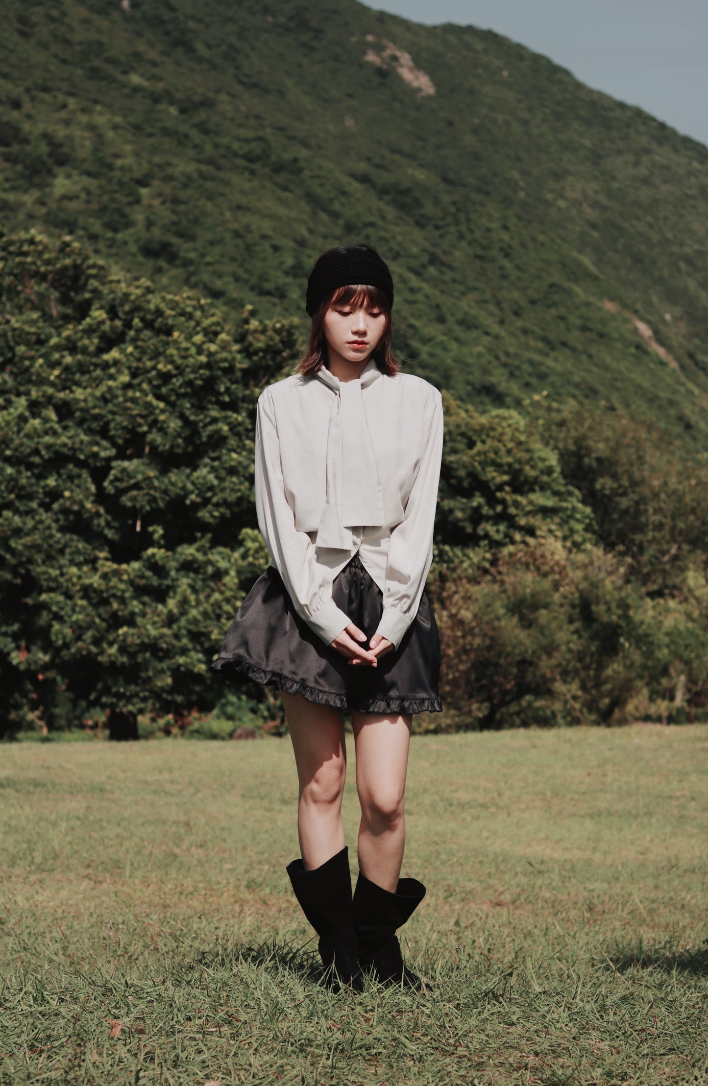 Doll Mini Ruffle Skirt (Black)