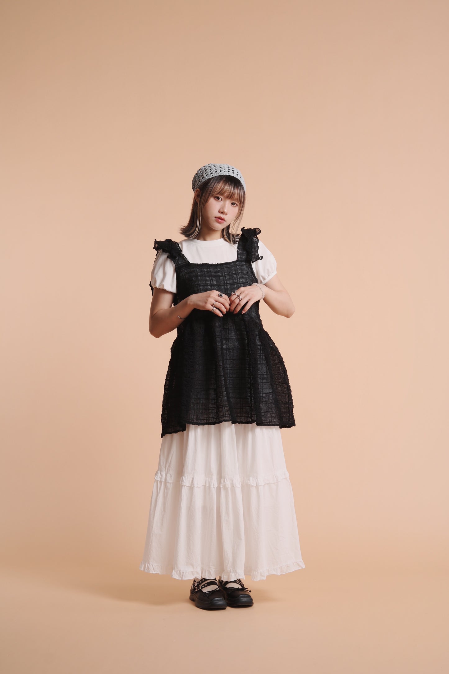 Doll Bubble Mini Dress (Black)