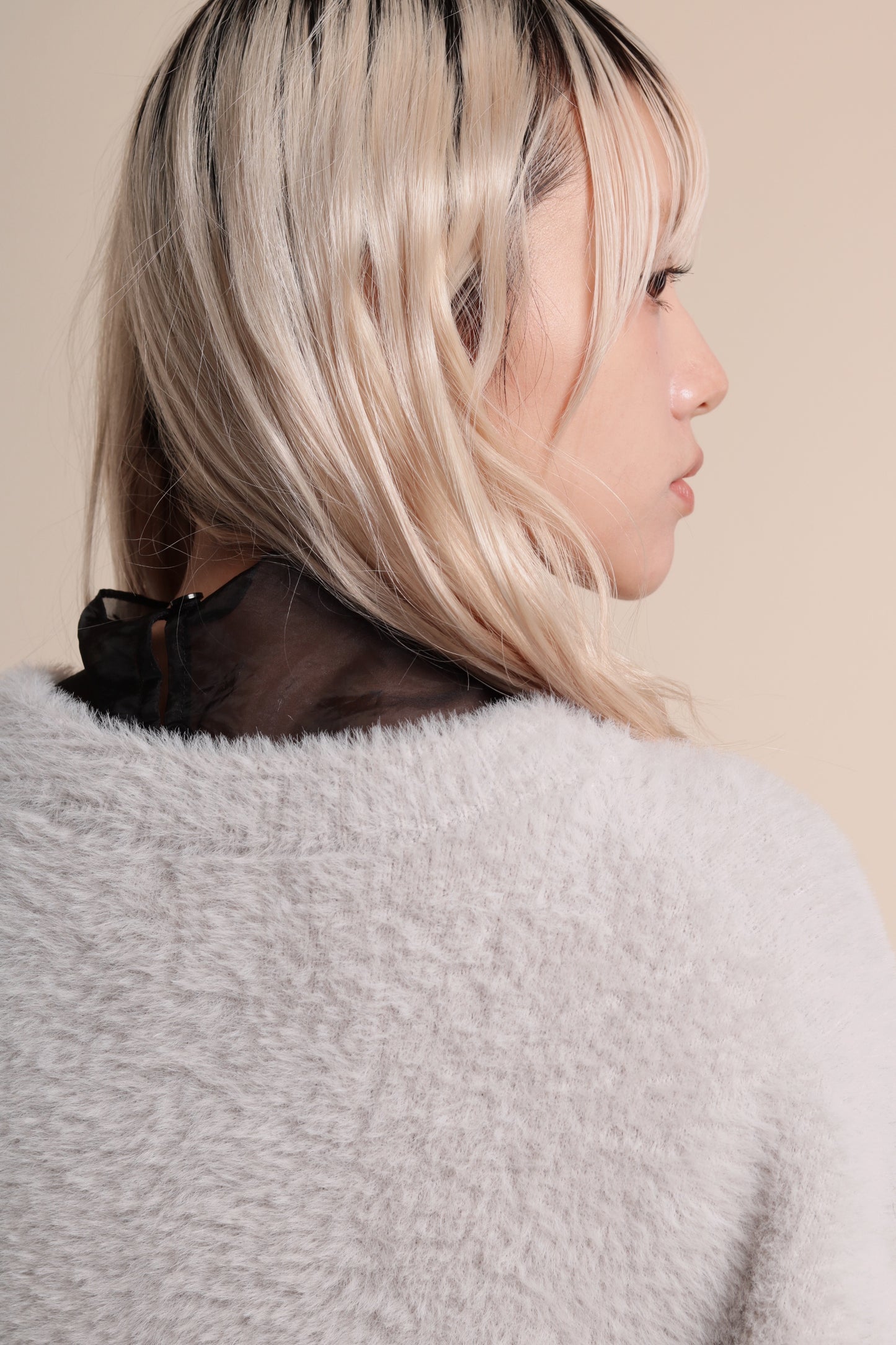 Fluffy Cardigan (Light Grey)