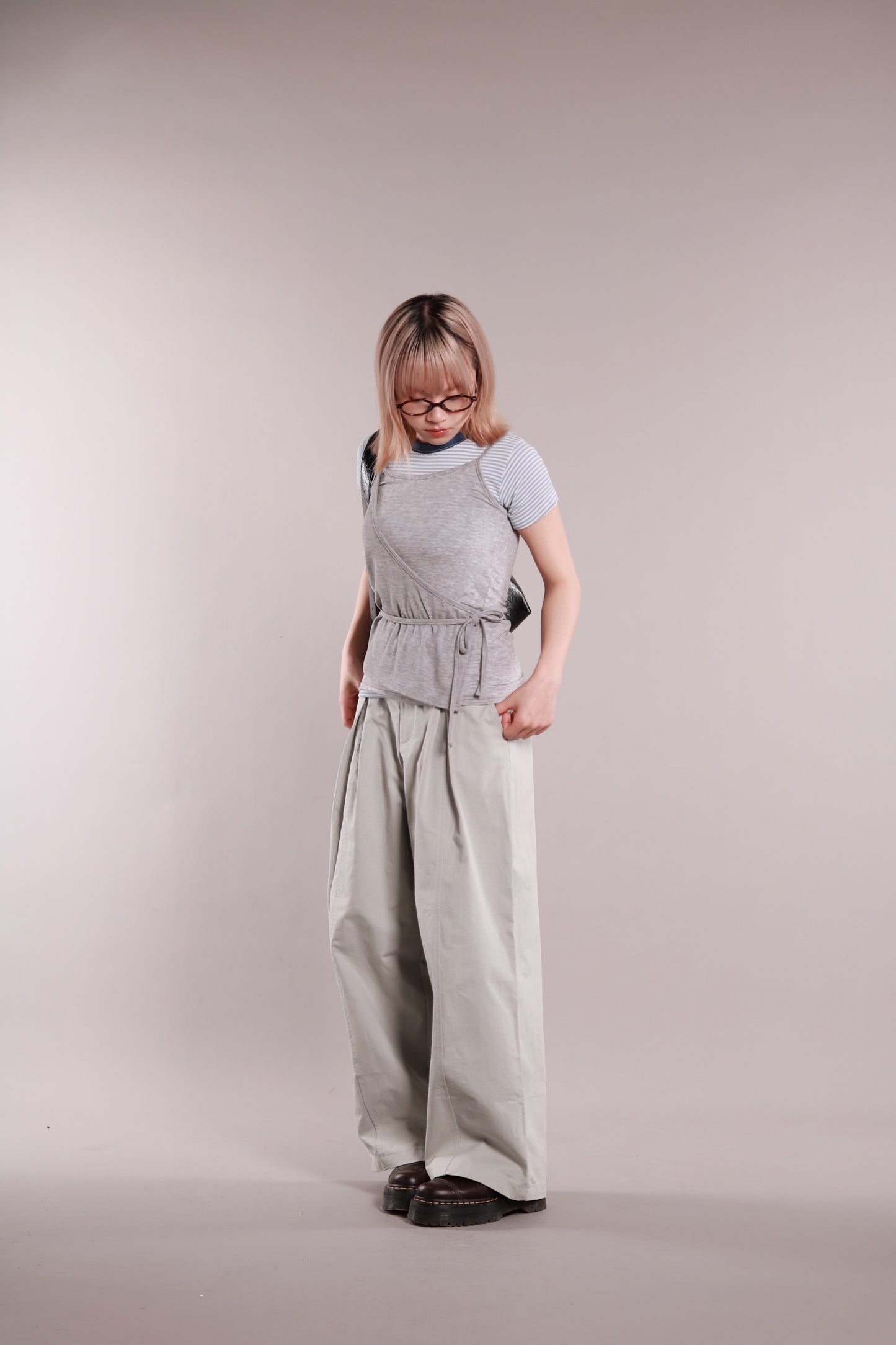 Layered Wrap Tank (Grey)