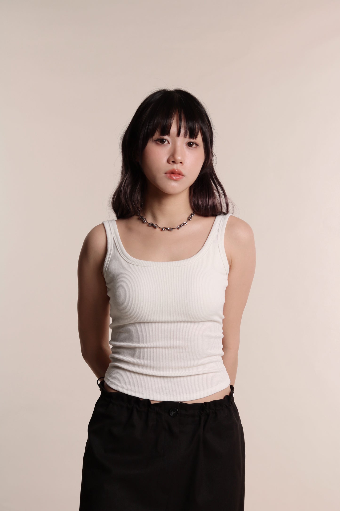 Square Neck Bra Top (White)