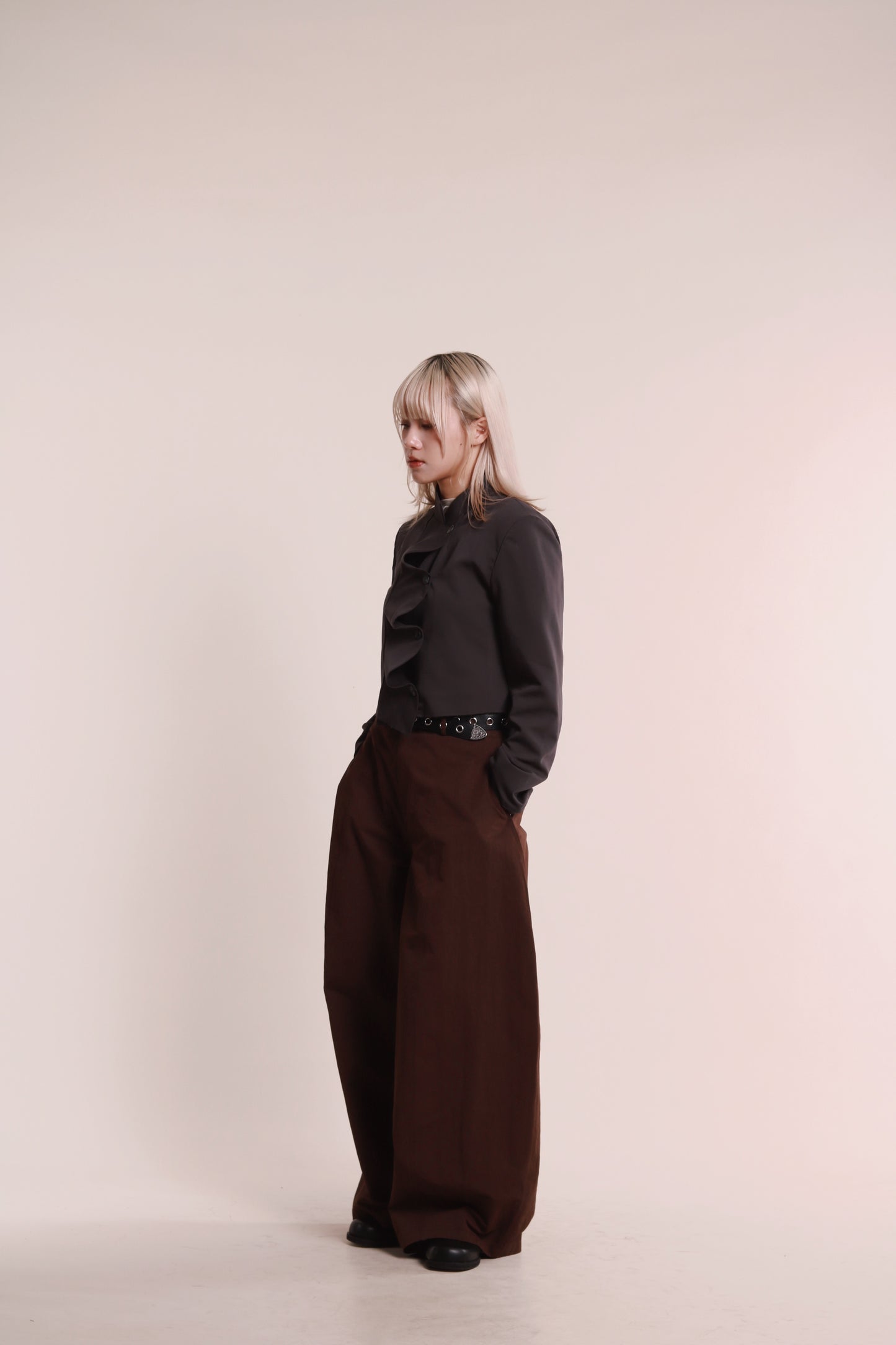 Gentle Pleat Jacket (Charcoal)