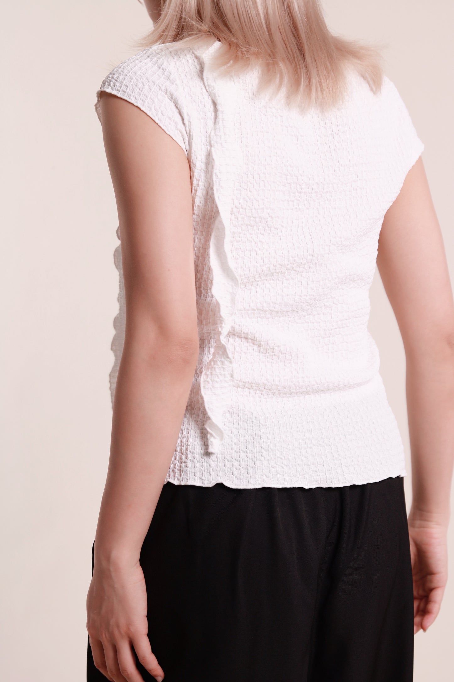 Gathered Tee Set (White)