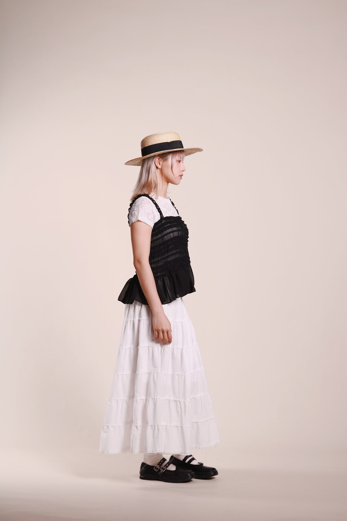 Doll Gathered Top (Black)