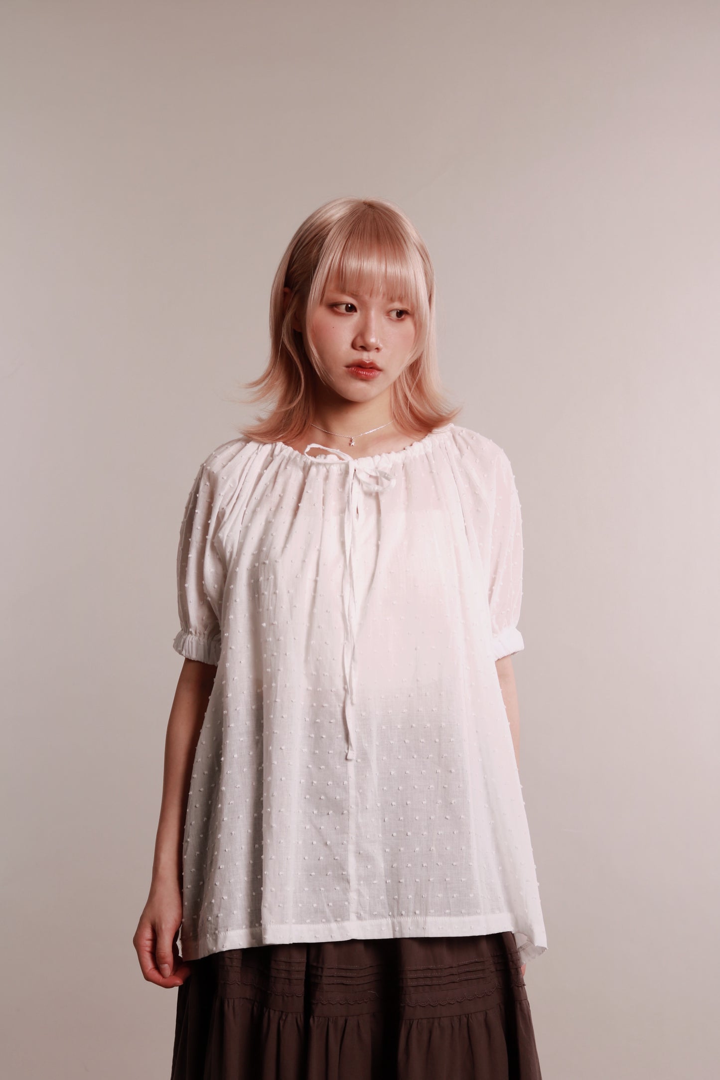 Dot Dot Blouse (White)