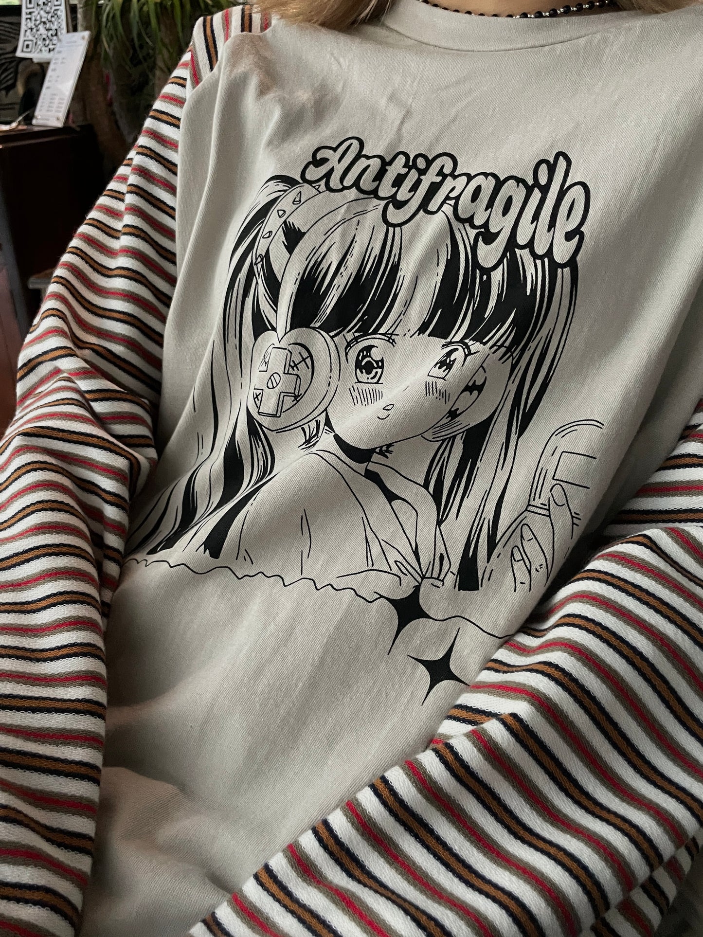 Antifragile Long Tee (Beige)