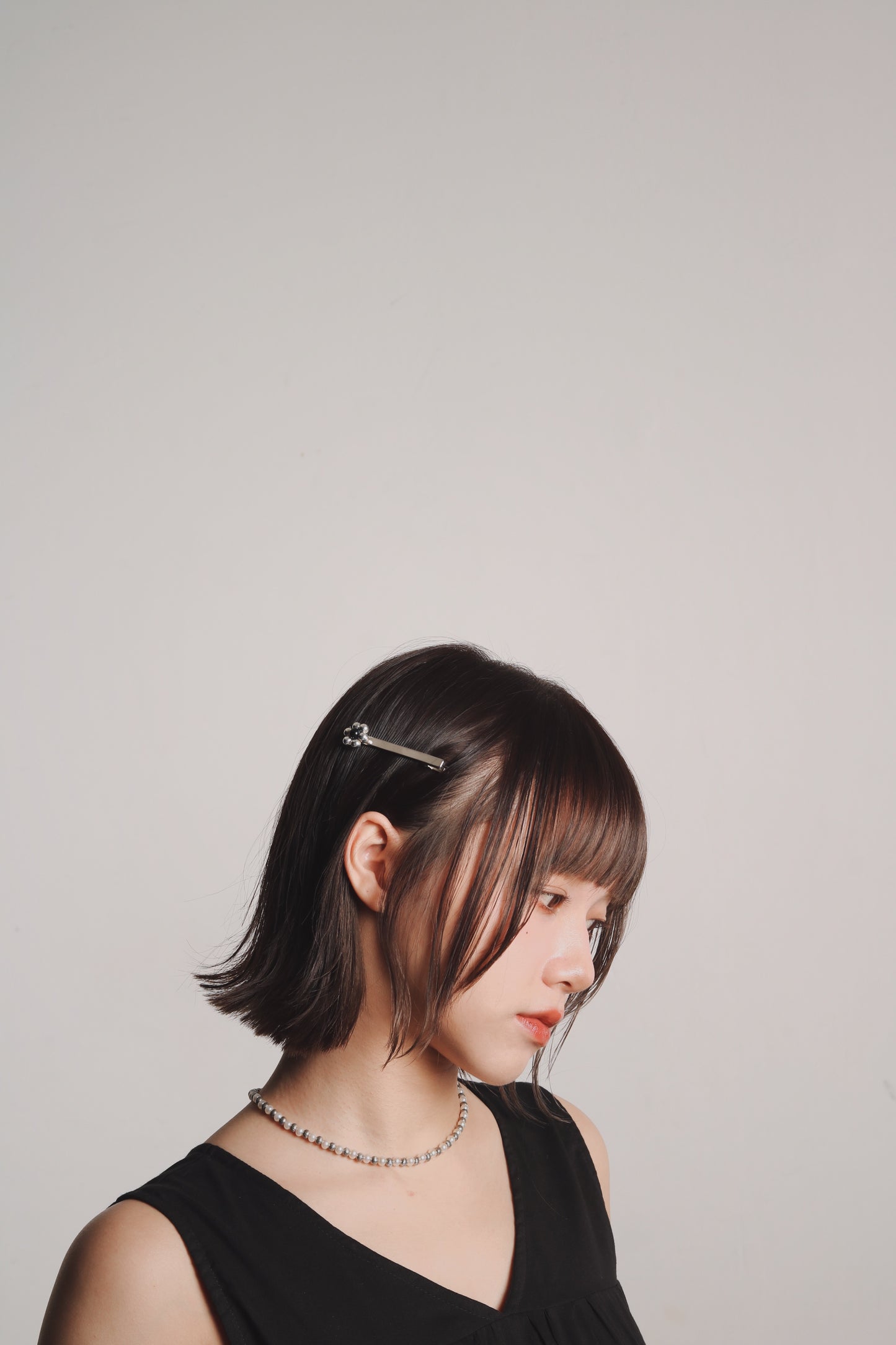 Flower Hair Pin Set (Black/Silver)