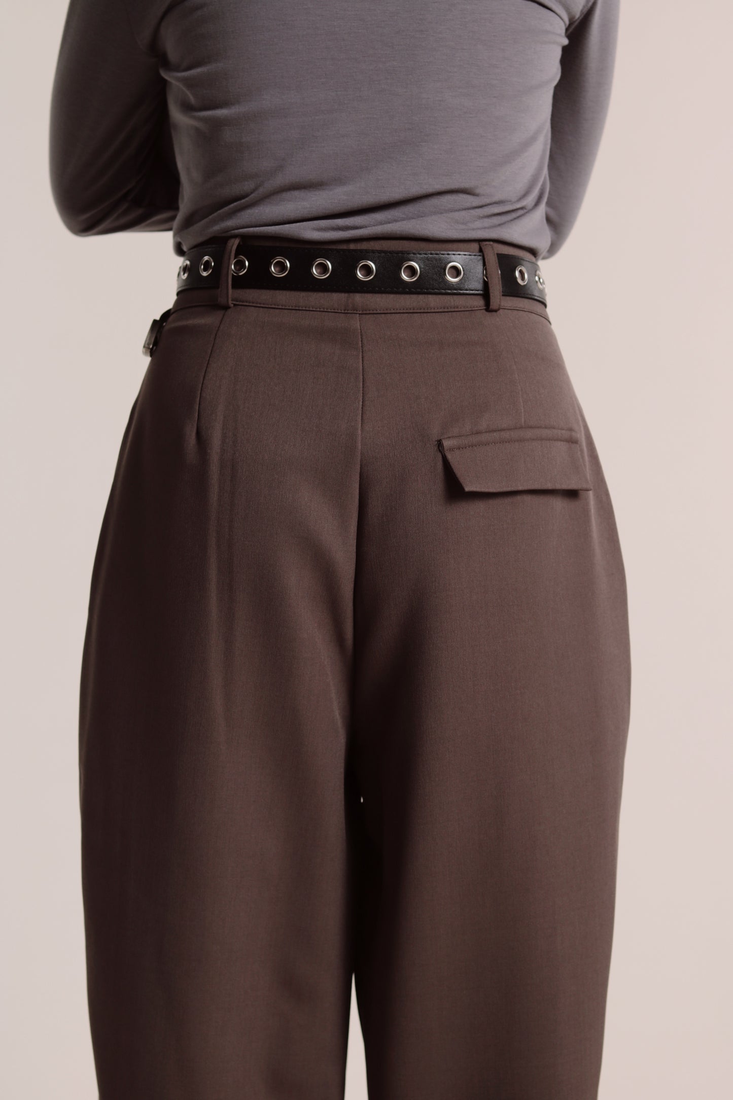 Spring Pleat Pants (Brown)