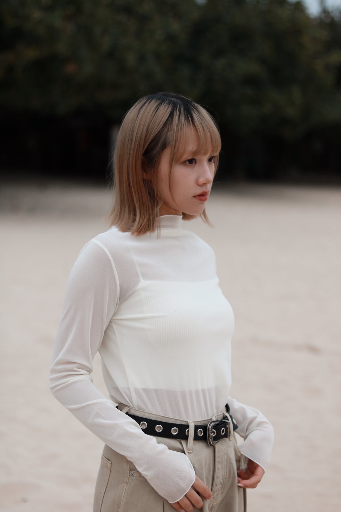 Spring See Through Top (White)