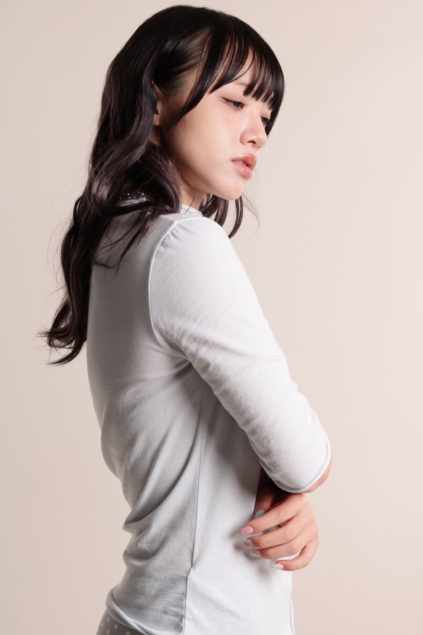 Pure Mock Neck Top (Baby Blue)