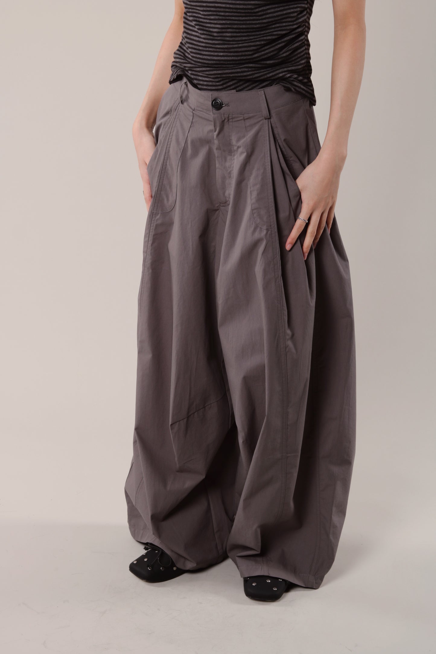 Wide Leg Pants (Charcoal)