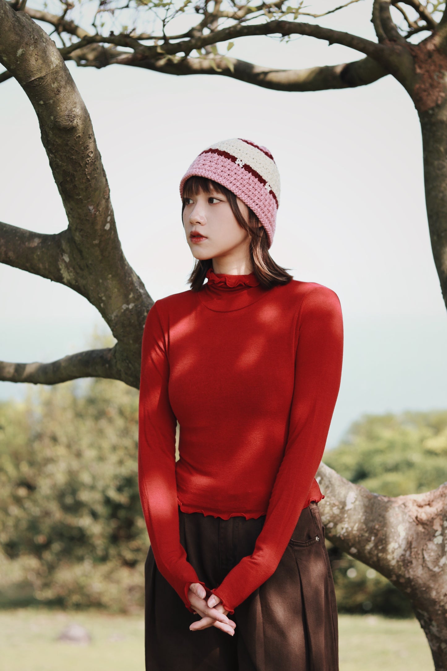Little Ribbon Bucket Hat (Pink)