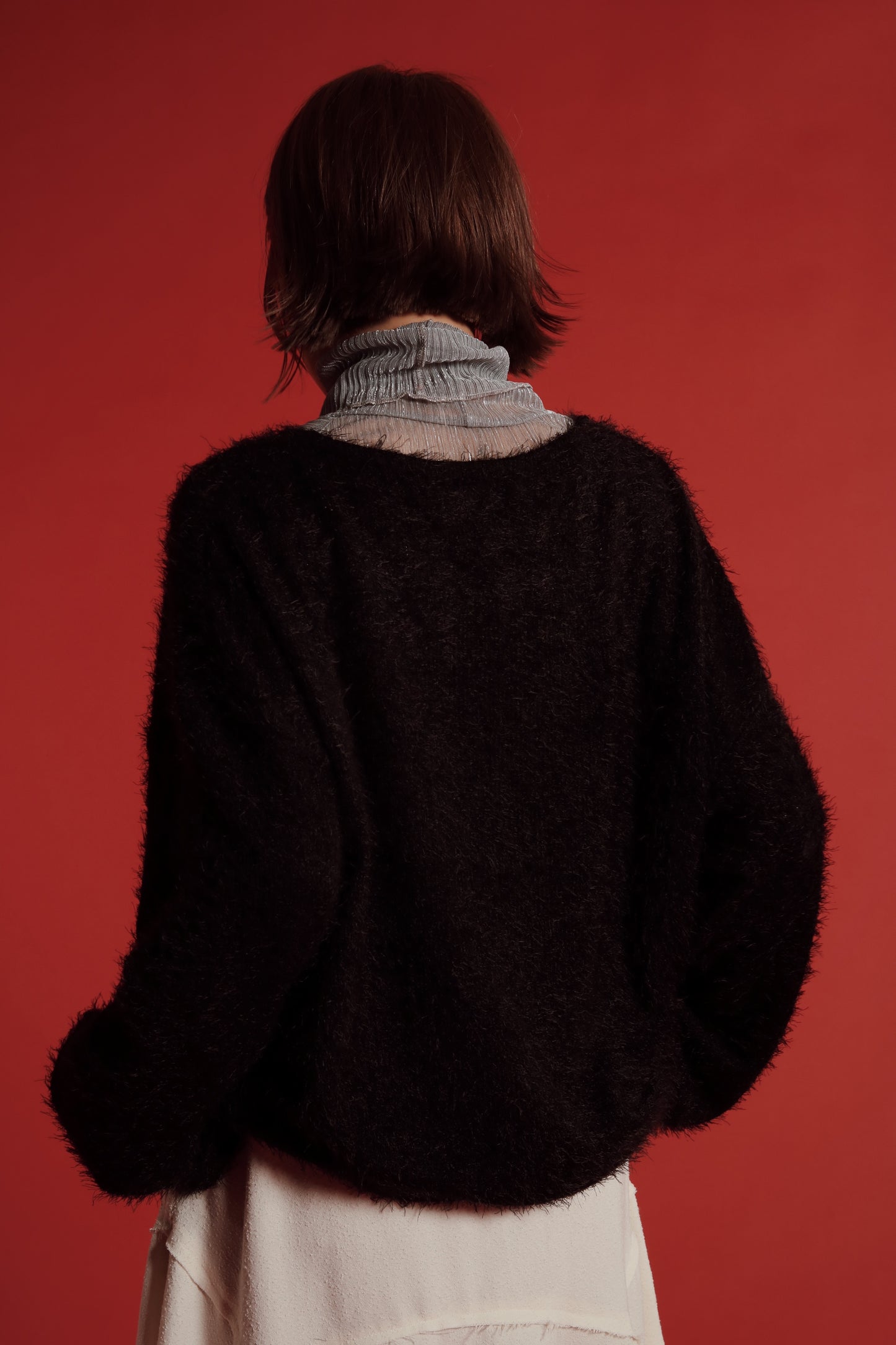 Fluffy Oversize Top (Black)