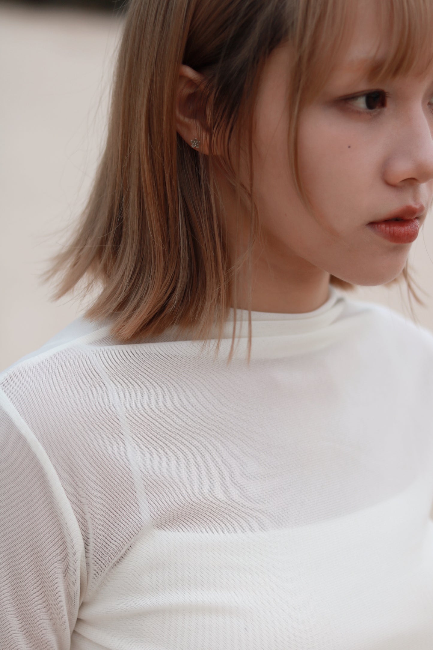 Spring See Through Top (White)