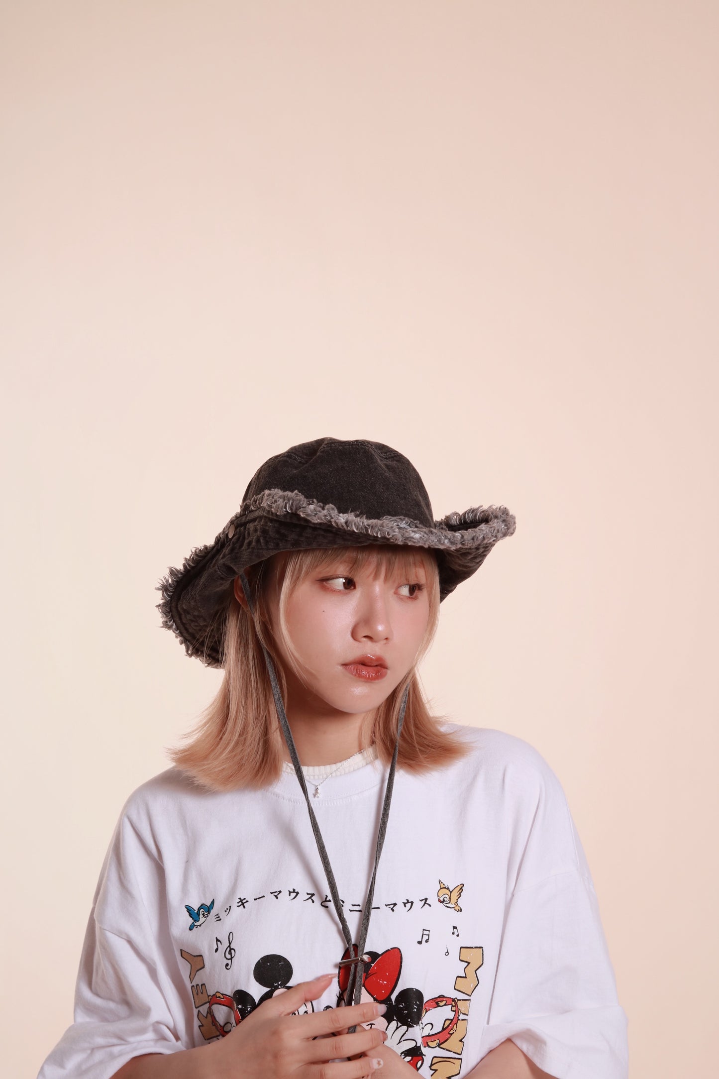 Cow Boy Denim Hat (Black)