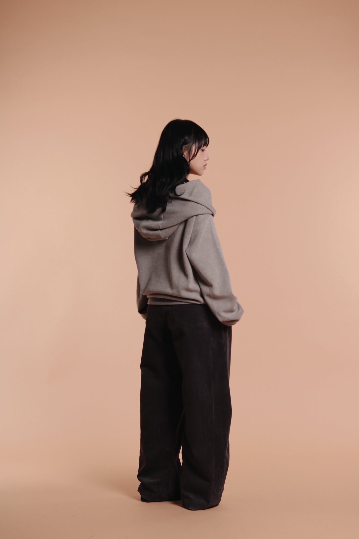 Marie Corduroy Pants (Charcoal)