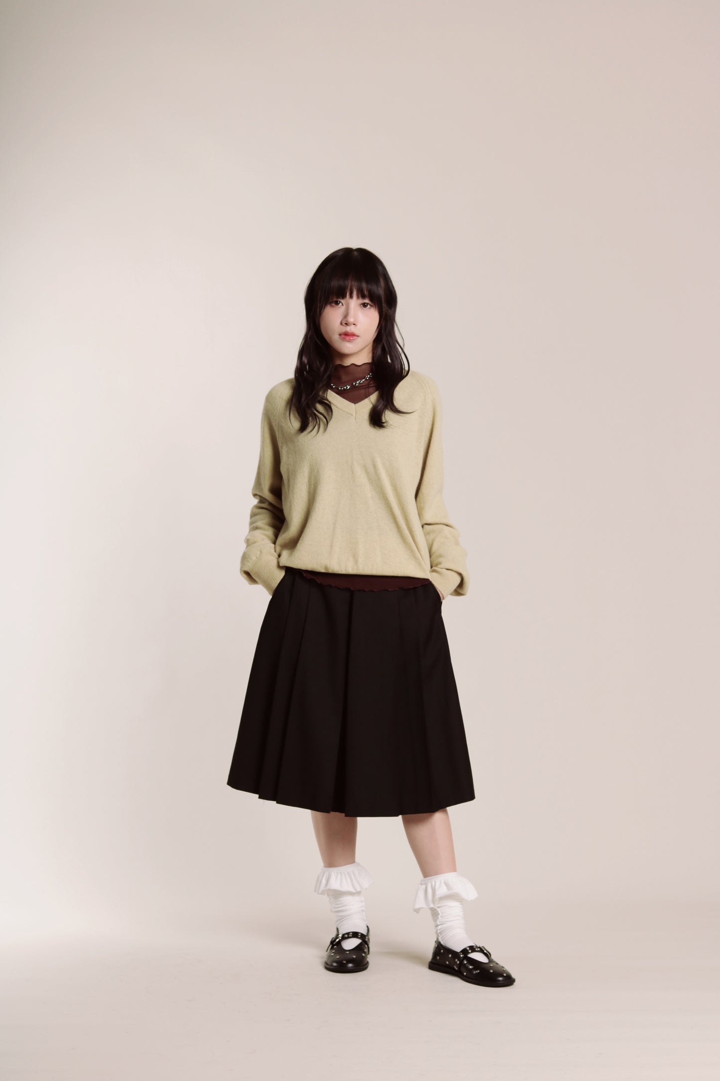 V Neck Sweater (Mustard)