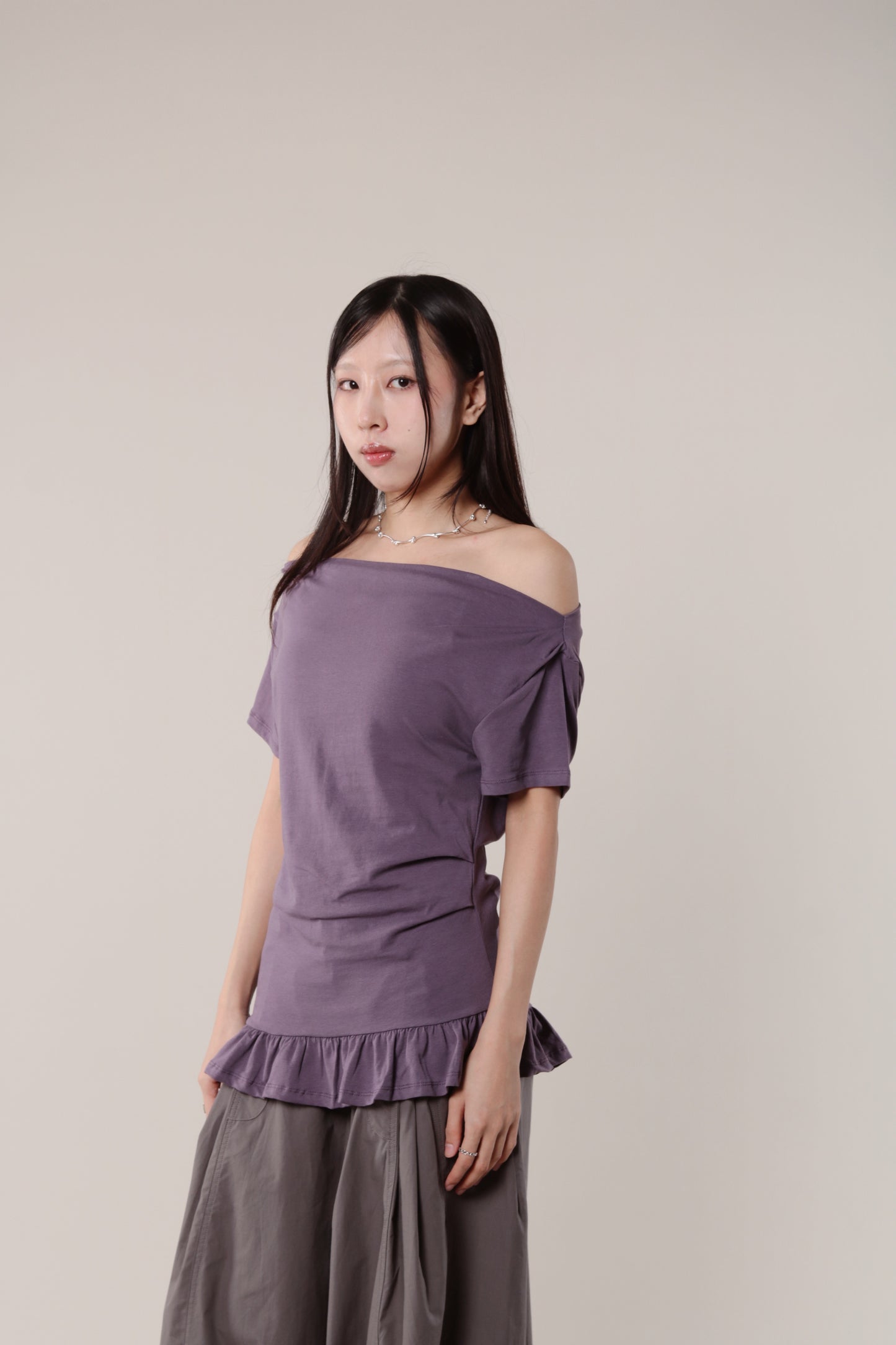 Ruffle Top (Purple)