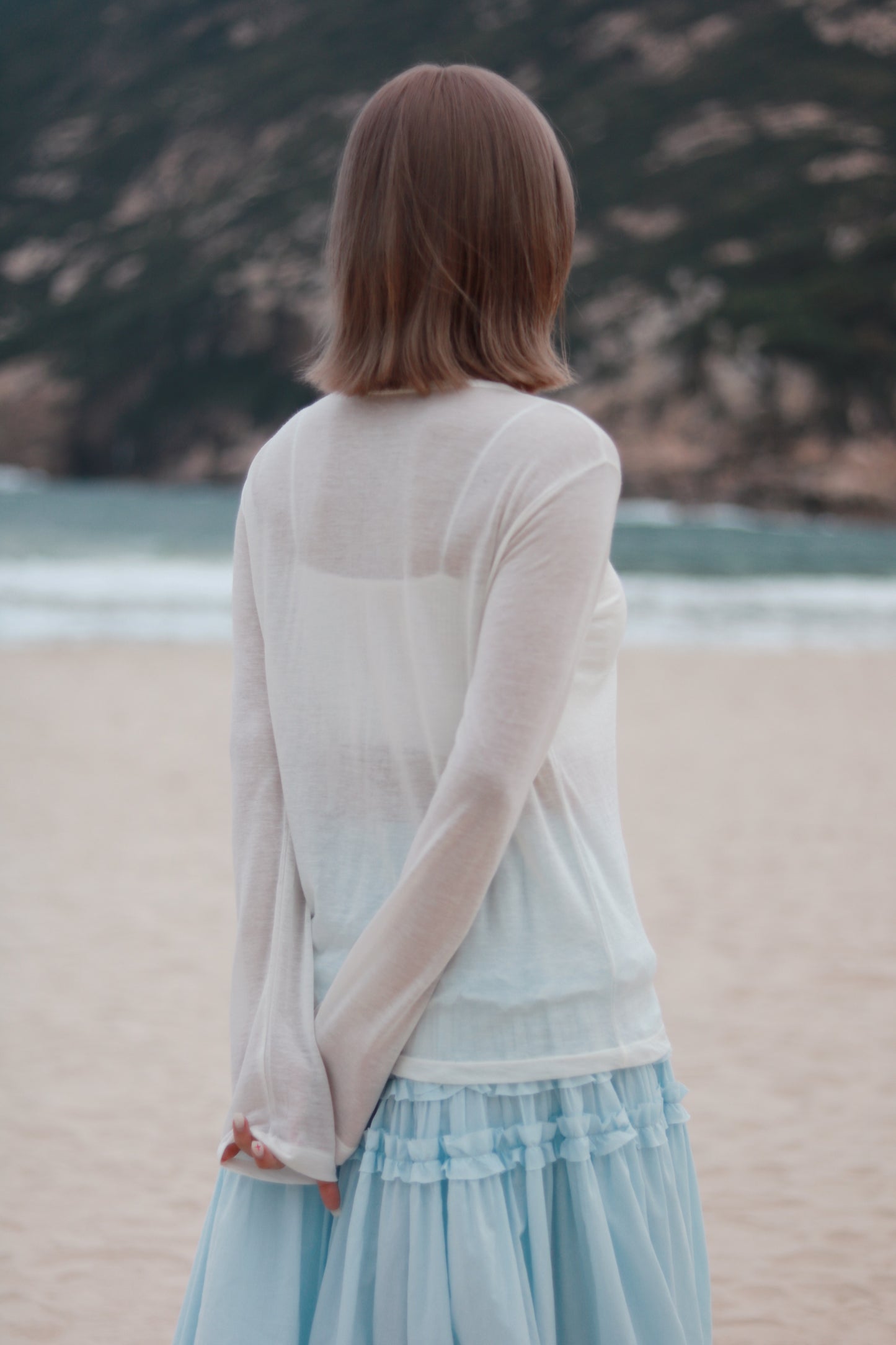 Spring Basic Top (Charcoal/Pink/Purple/White)