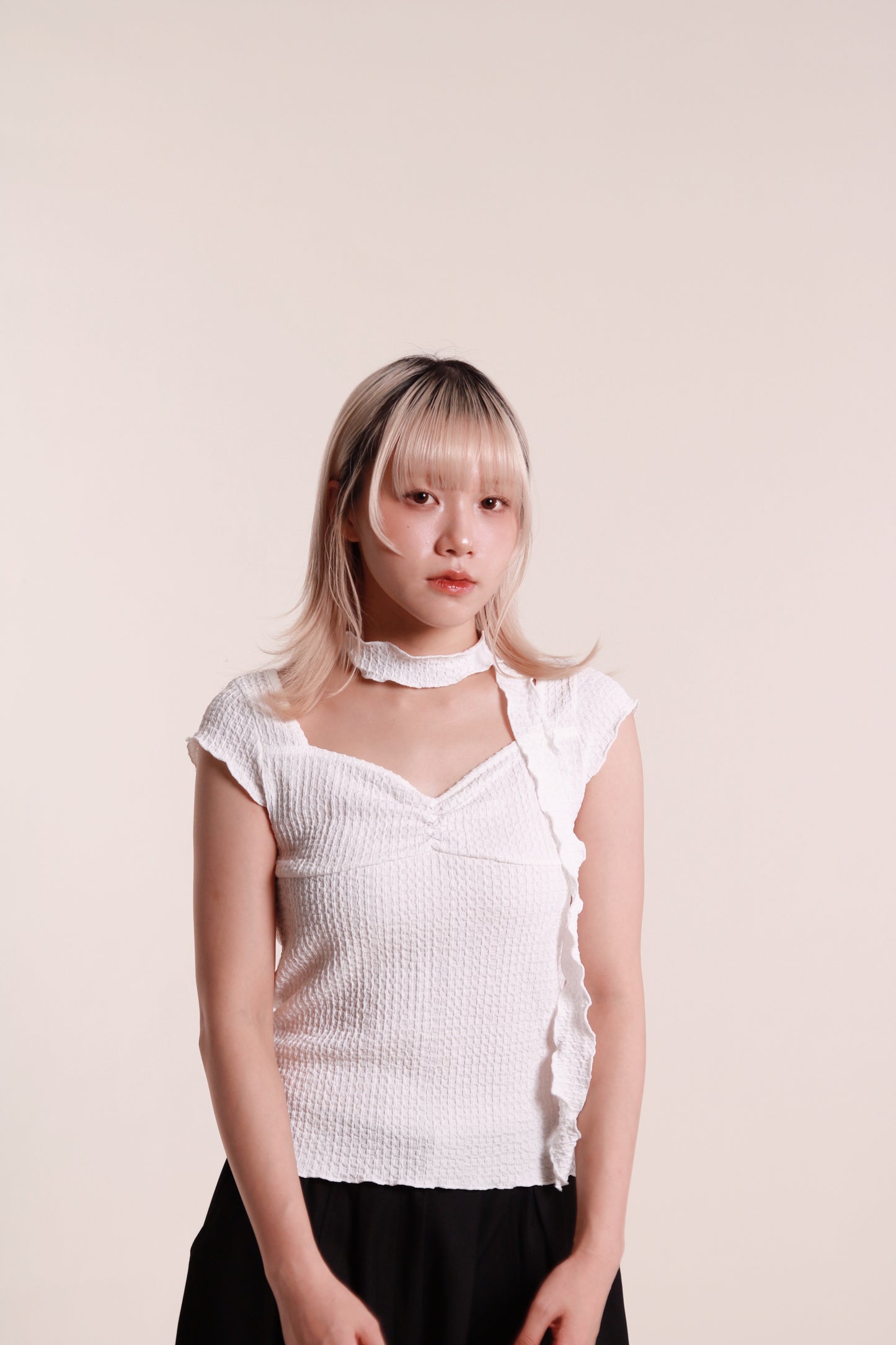 Gathered Tee Set (White)