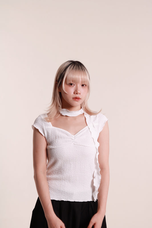 Gathered Tee Set (White)