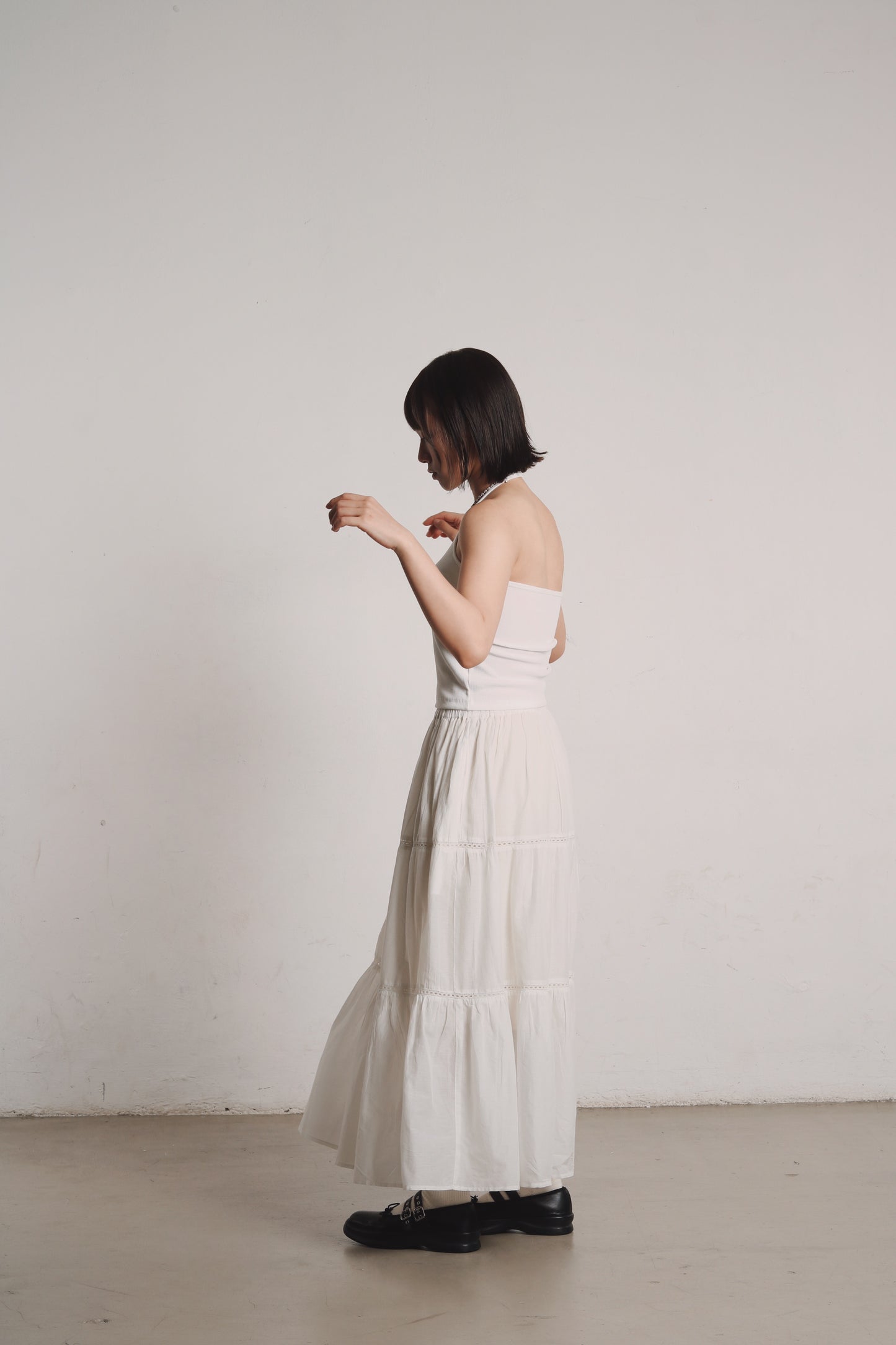 Doll Tiered Skirt (White)