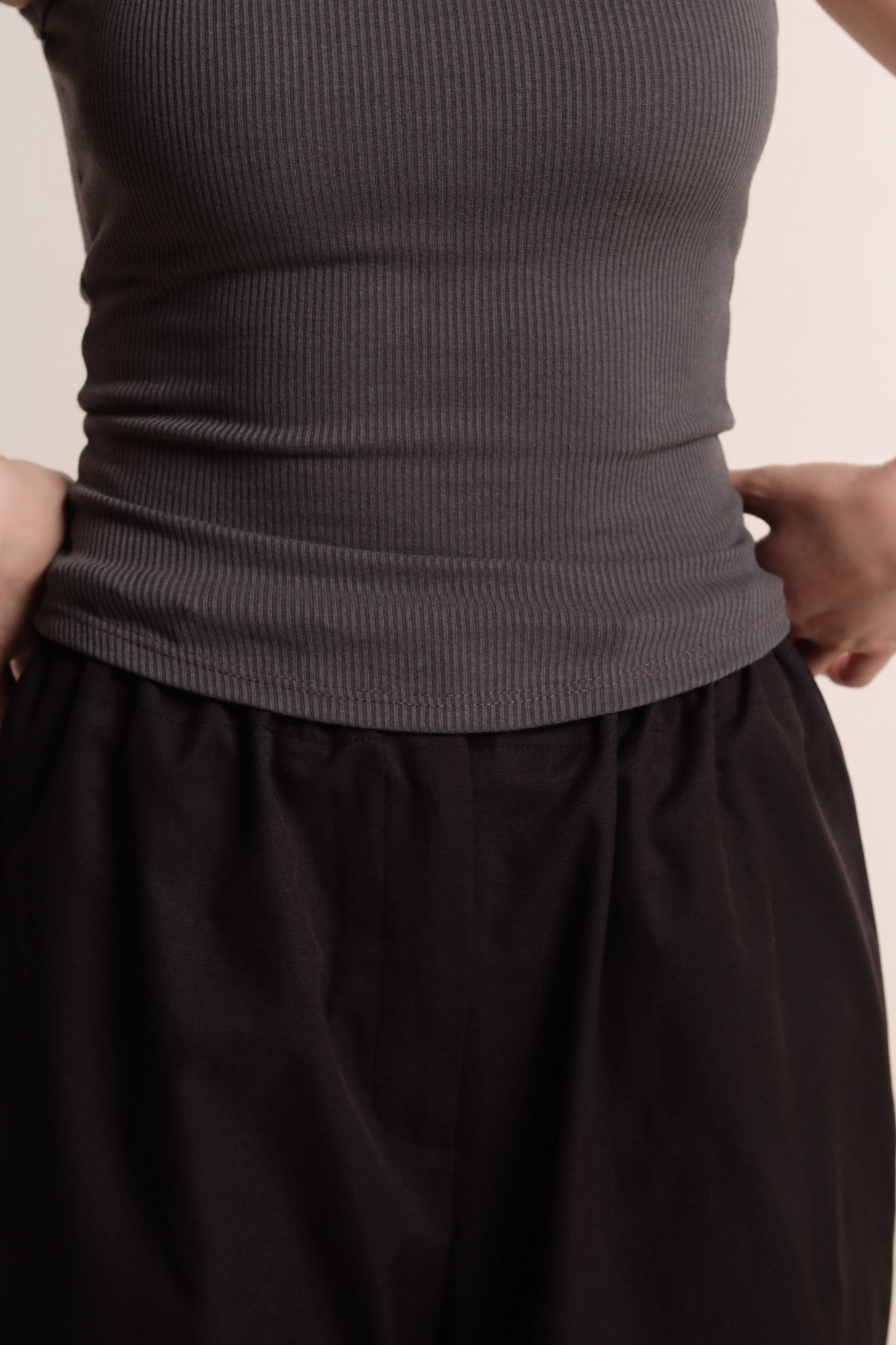 Square Neck Bra Top (Charcoal)