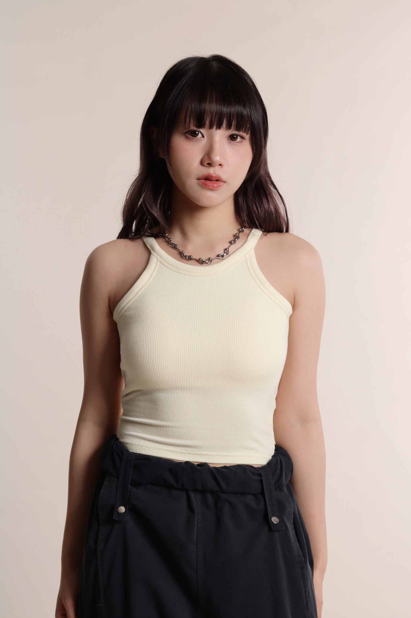 Ribbed Slim Bra Top (Yellow)