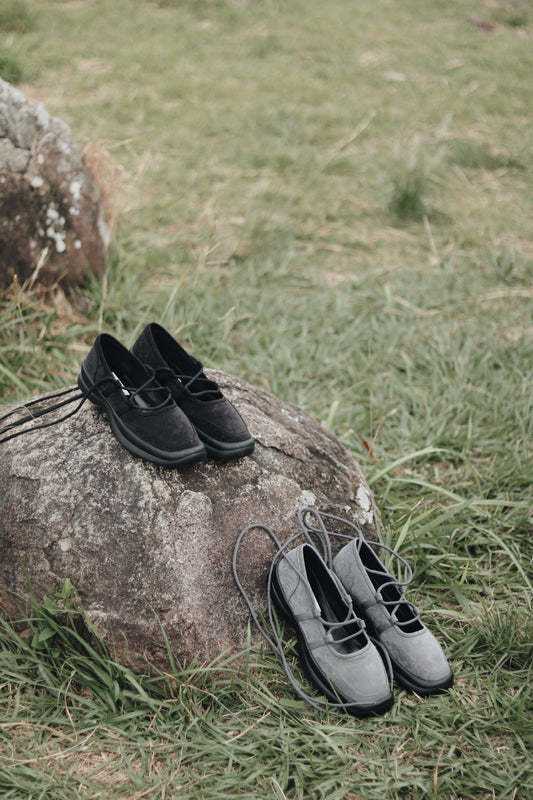 Doll Ballet Shoes (Black/Grey)