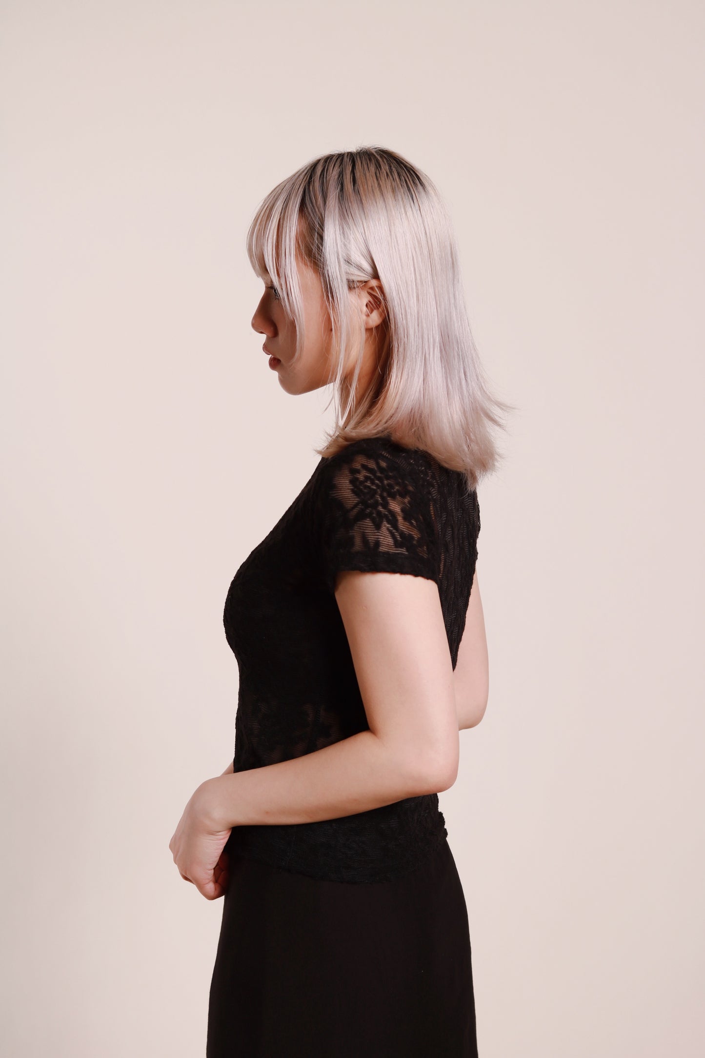 Mesh Flower Top (Black)