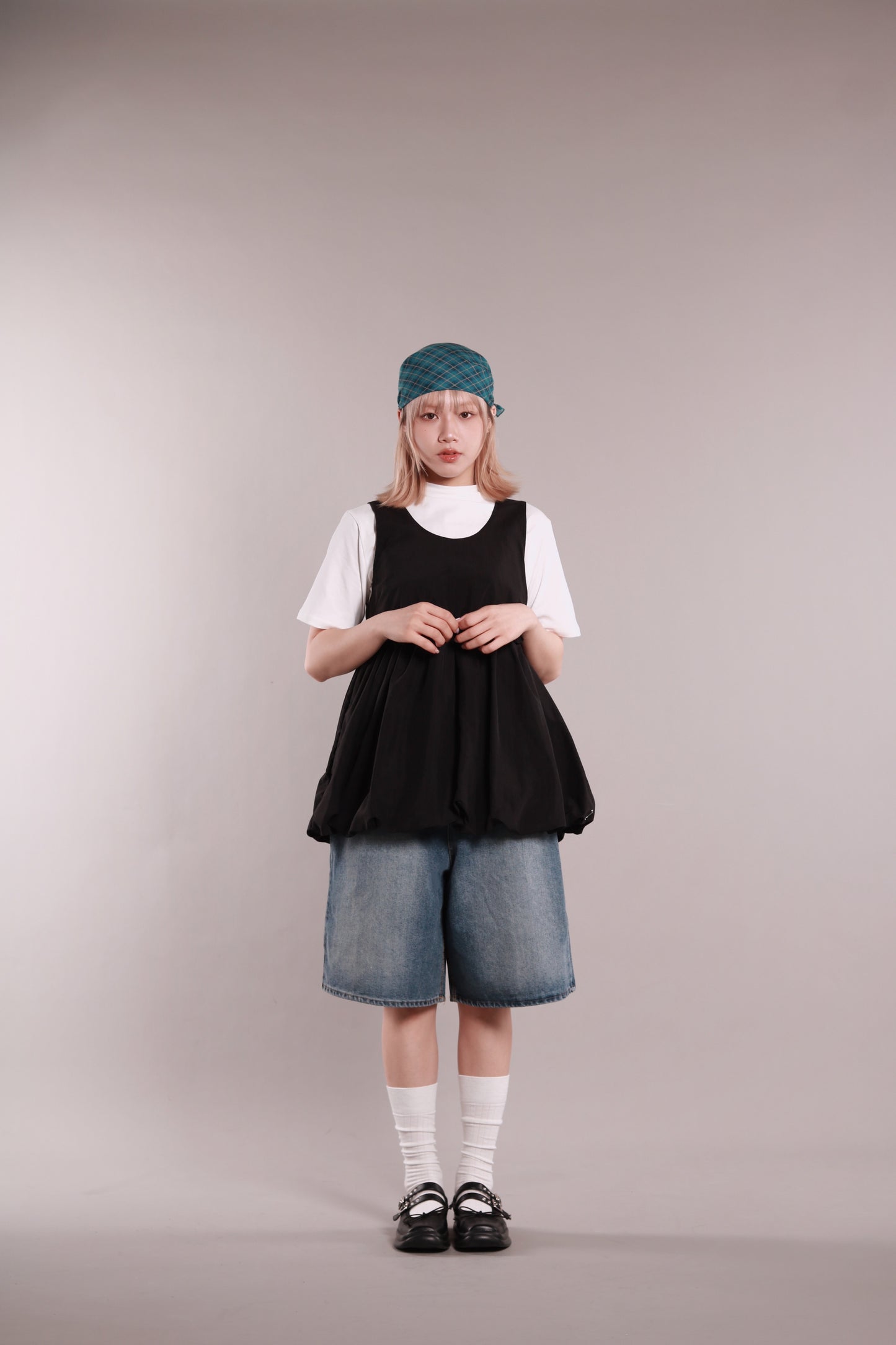 Mock Neck Tee (White)