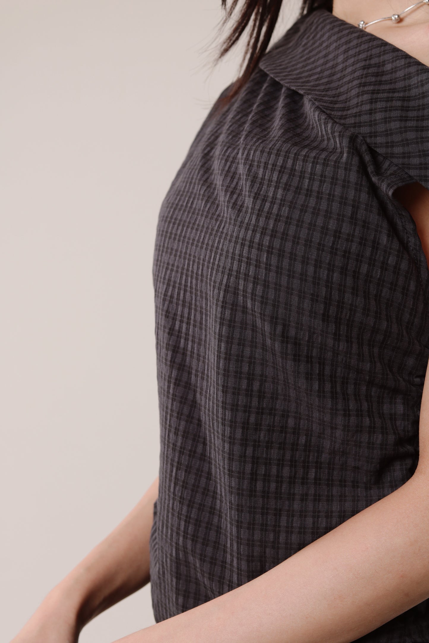 Checkered Devon Top (Black)