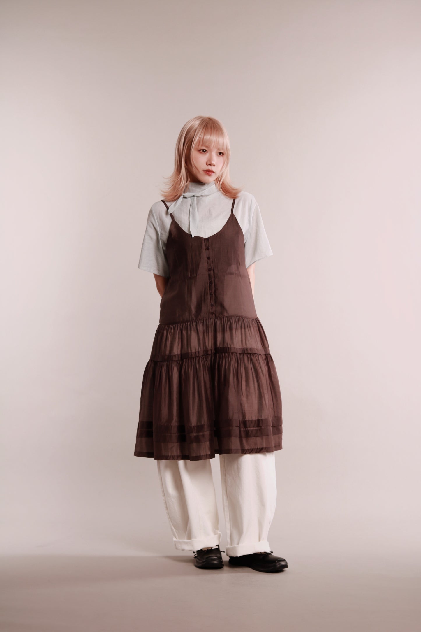 See Through Tie Top (Sky)